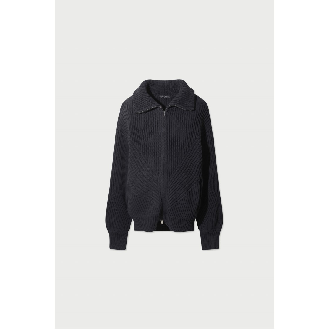 이로 오야나스페 투웨이 풀집업 가디건 블랙(Iro Oyanaspe Two-Way Full-Zip Cardigan Black) - 2