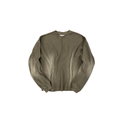Undermycar Mu.77 Anti Fxxking Logo Play Brush Washed Thermal Long Sleeve Olive