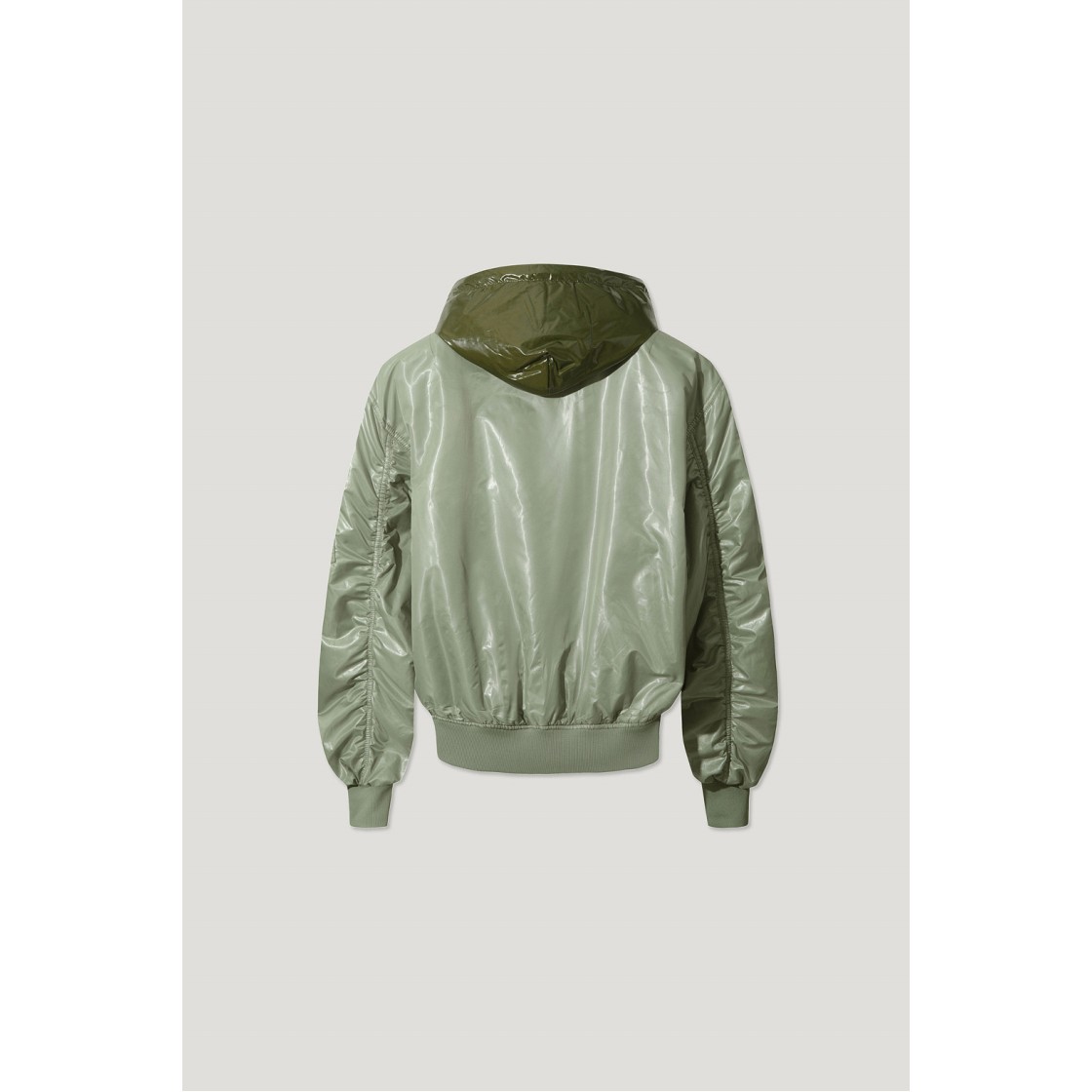 이로 포트 로얄 글로시 레이어드 항공 점퍼 카키(Iro Port Royal Glossy Layered Flight Jumper Khaki) - 3