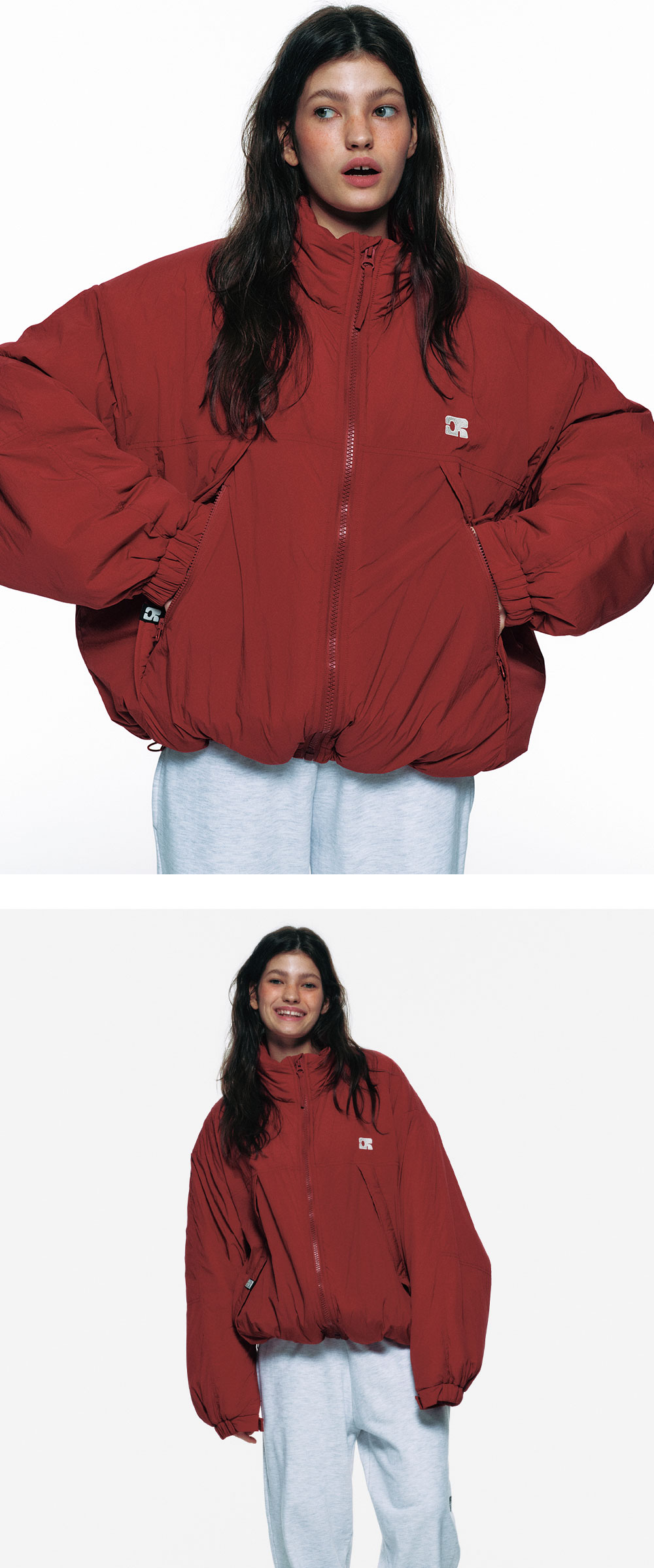 【CENTAUR】CENTAUR OVERSIZED PADDED JUMPER★韓国人気★追跡付 센토르 오버핏 패딩 점퍼 레드 | CENTAUR.KR | KREAM