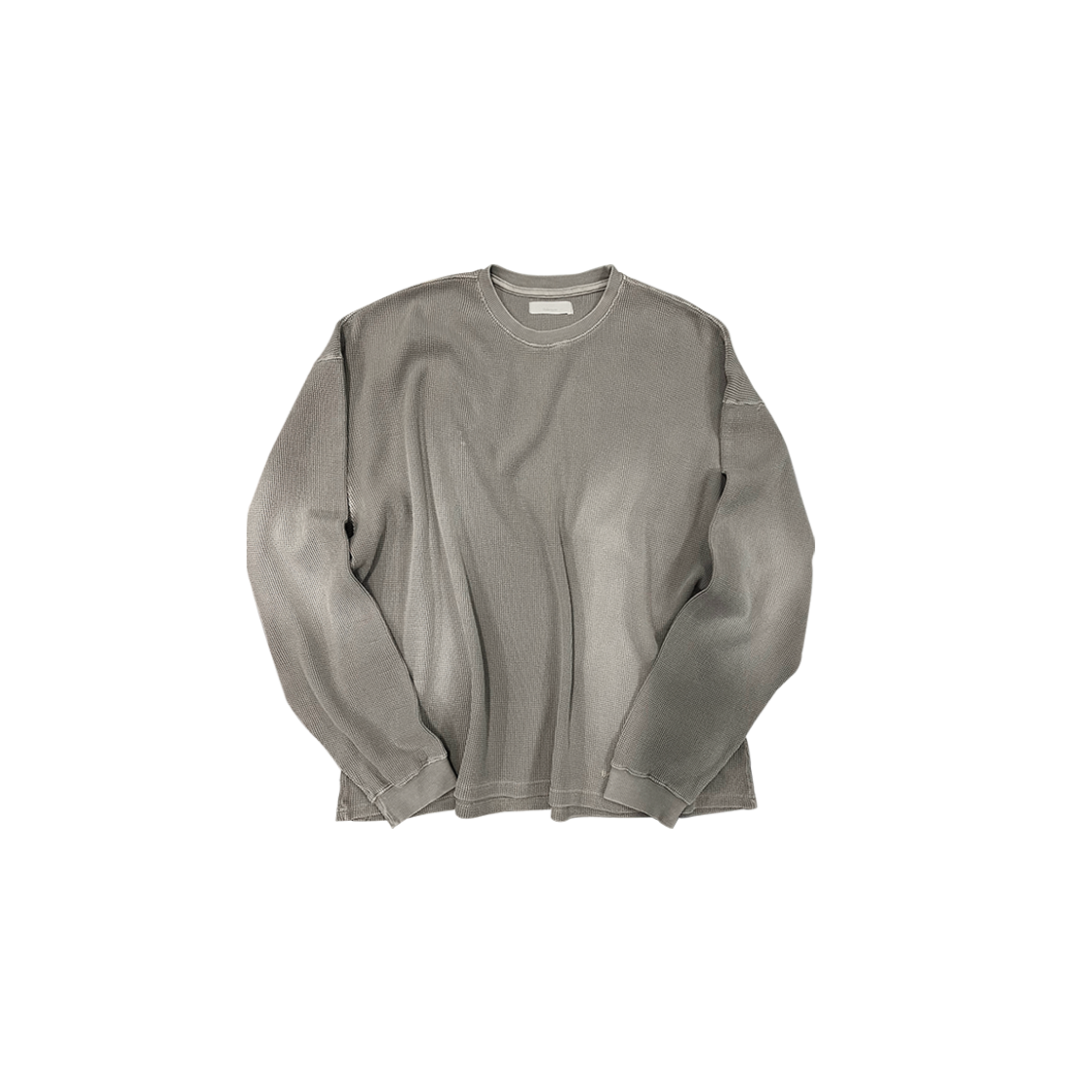 UMCM77SD Undermycar Mu.77 Anti Fxxking Logo Play Brush Washed Thermal Long Sleeve Sand