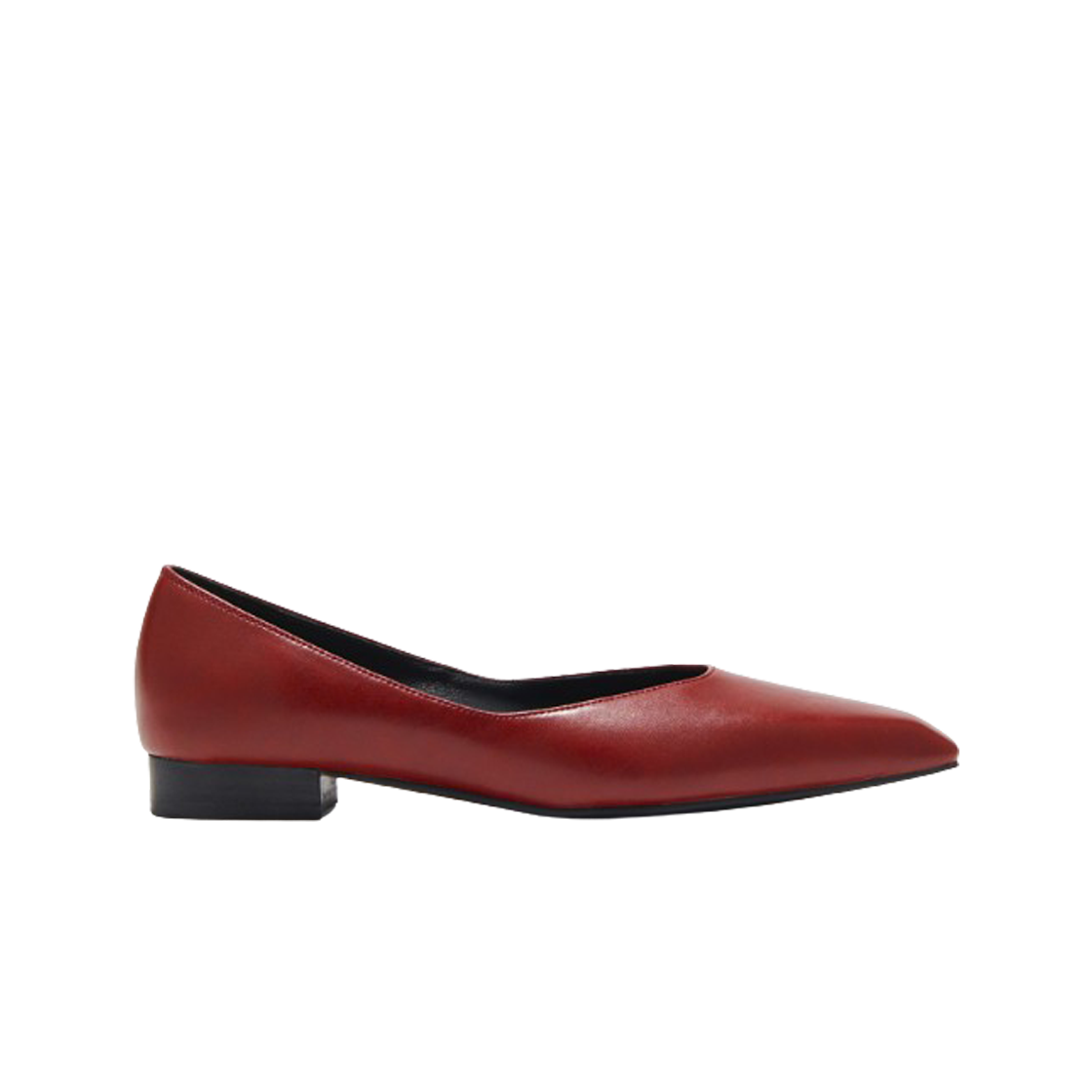 (W) 다이닛 스틸레토 플랫 슈즈 레드((W) Deinet Stilletto Flat Shoes Red)