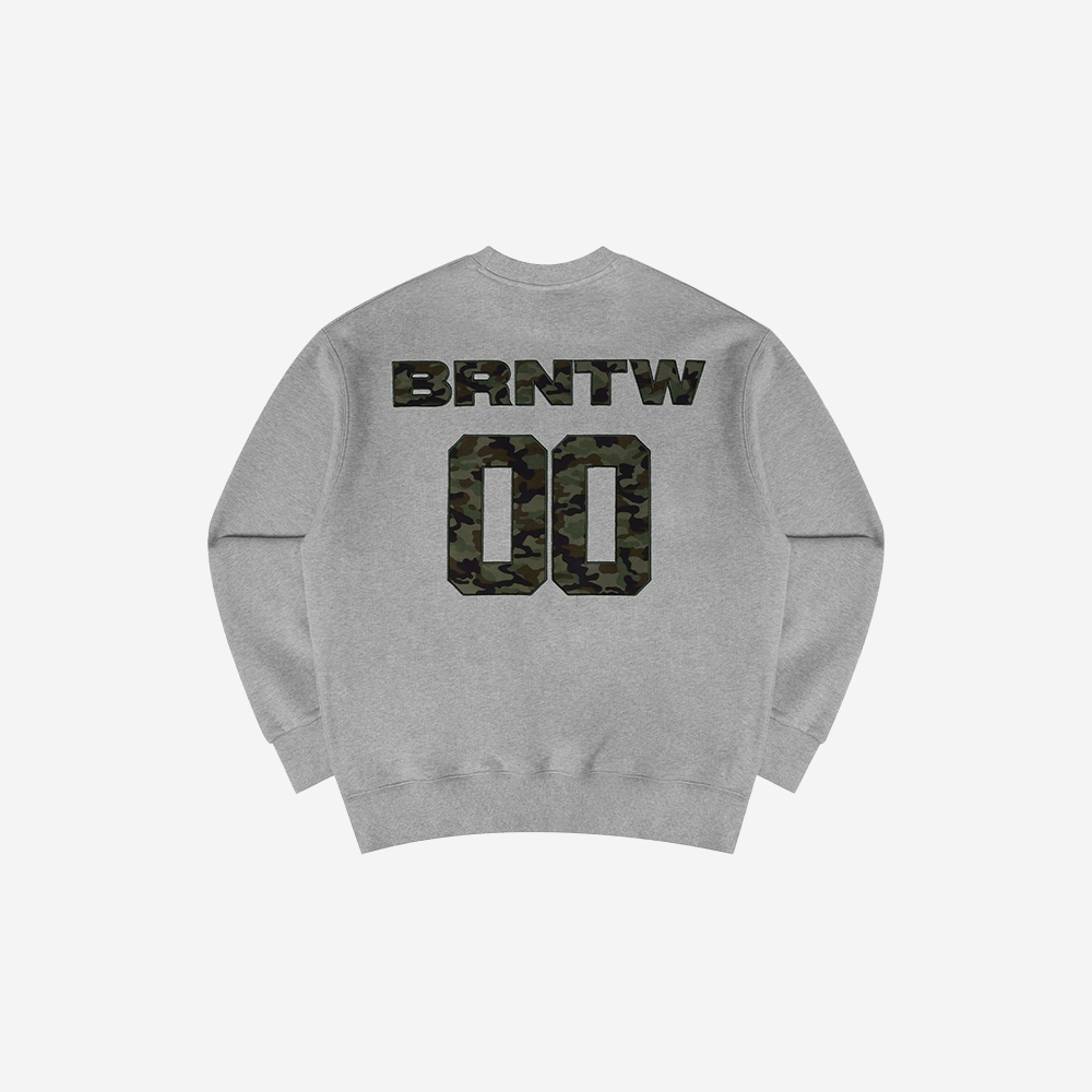 본투윈 카모 BRNTW 스웨트셔츠 멜란지 그레이(BORN TO WIN Camo BRNTW Sweatshirts Melange Grey) - 2