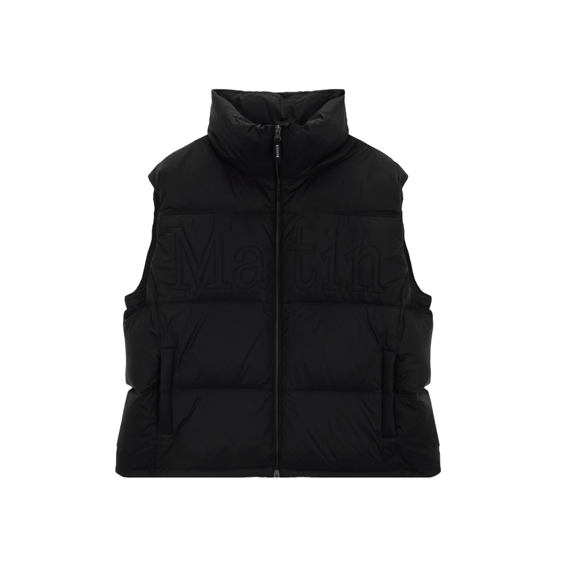 ★MATIN KIM★BIG LOGO POINT DOWN VEST★ BIG LOGO POINT DOWN VEST FOR WOMEN IN BLACK – Matin Kim