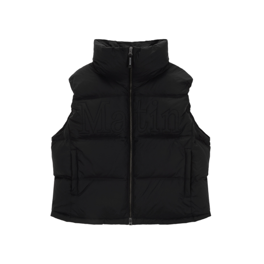 (W) Matin Kim Big Logo Point Down Vest Black