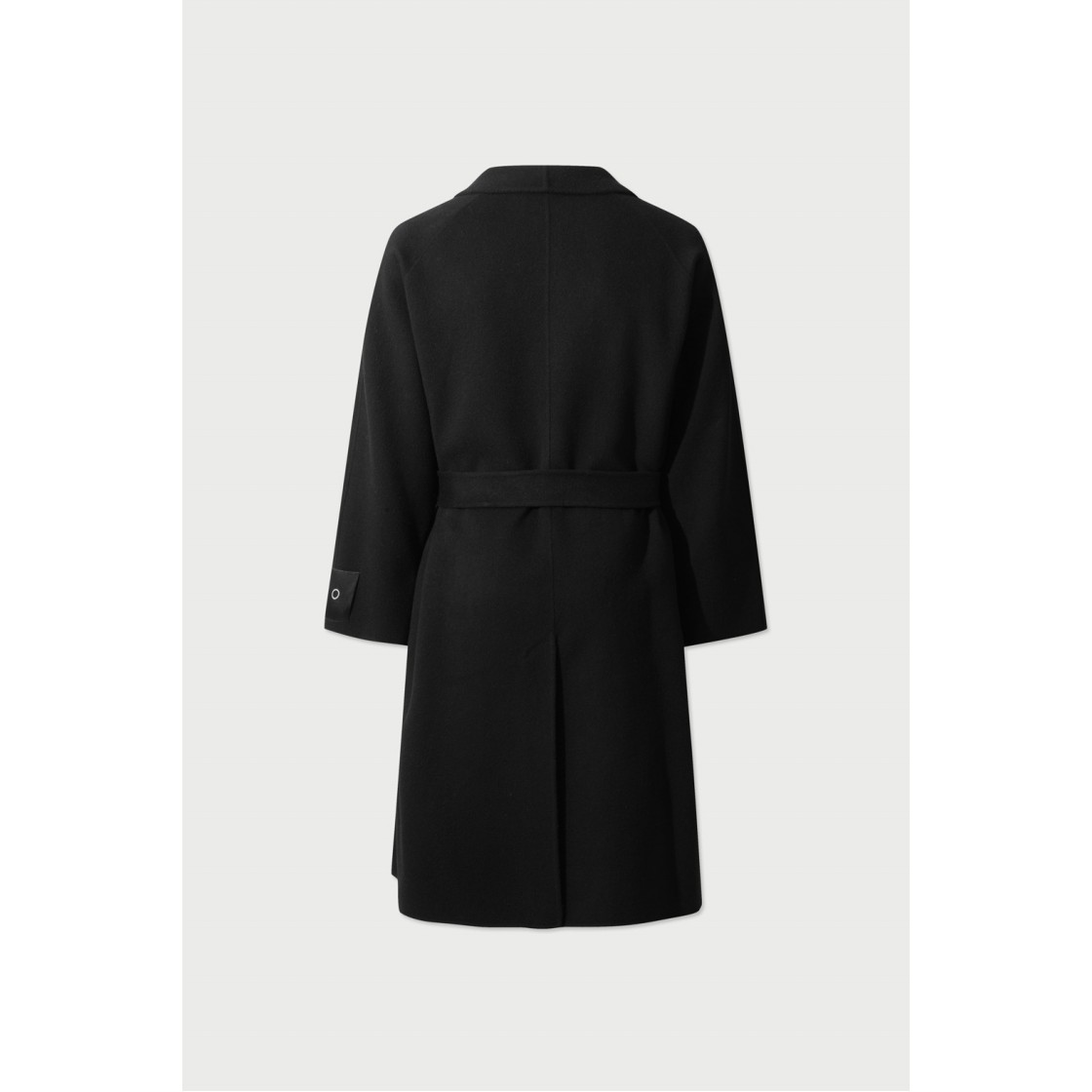 이로 샬 칼라 벨티드 코트 블랙(Iro Shawl Collar Belted Coat Black) - 3