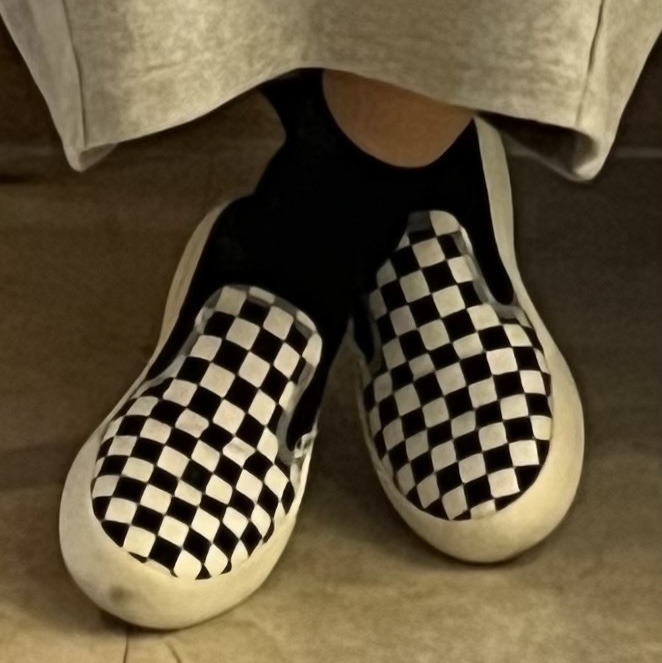 Vans Checkerboard Comfycush One Black 착용 스타일