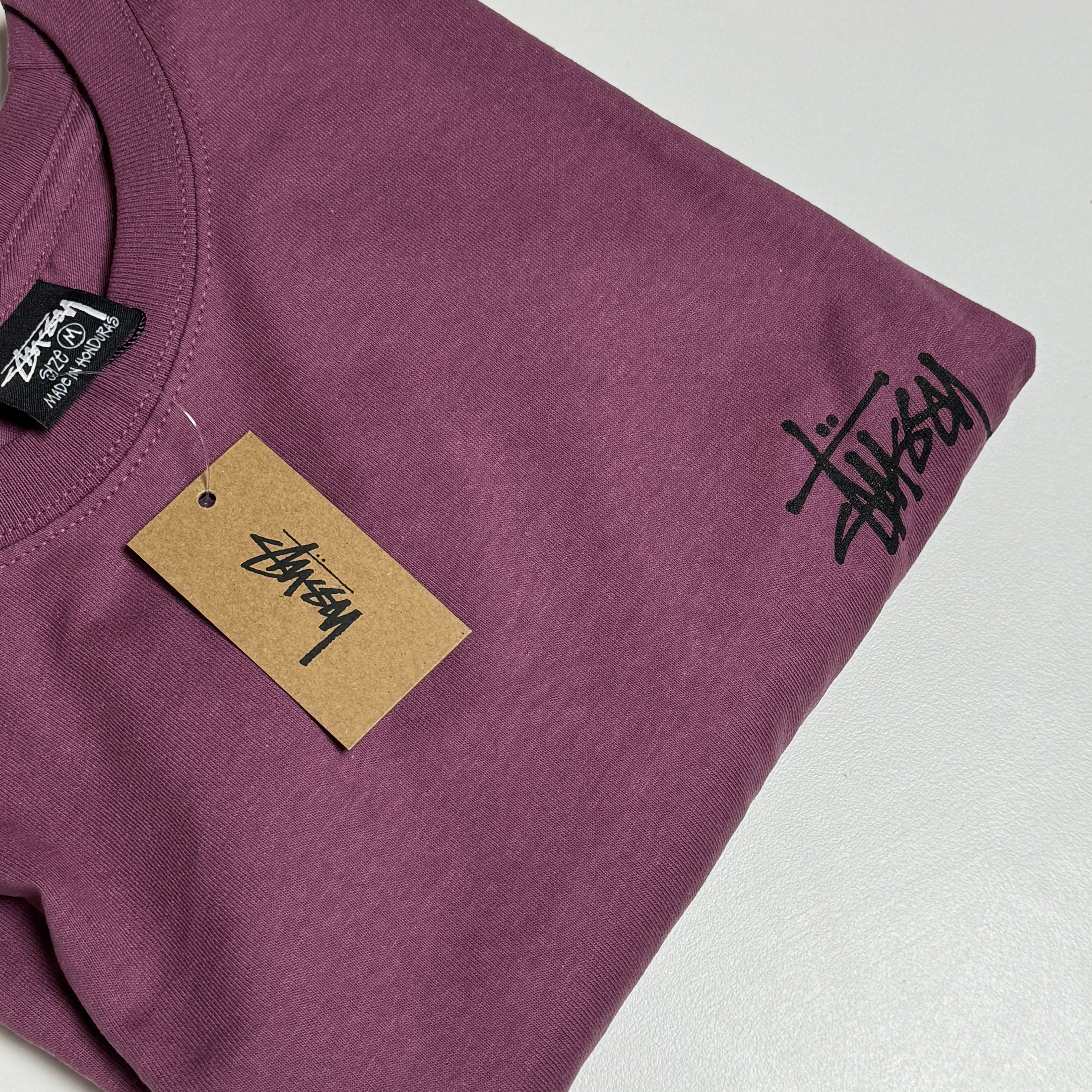 Stussy Basic Stussy LS T-Shirt Berry 2024 착용 스타일