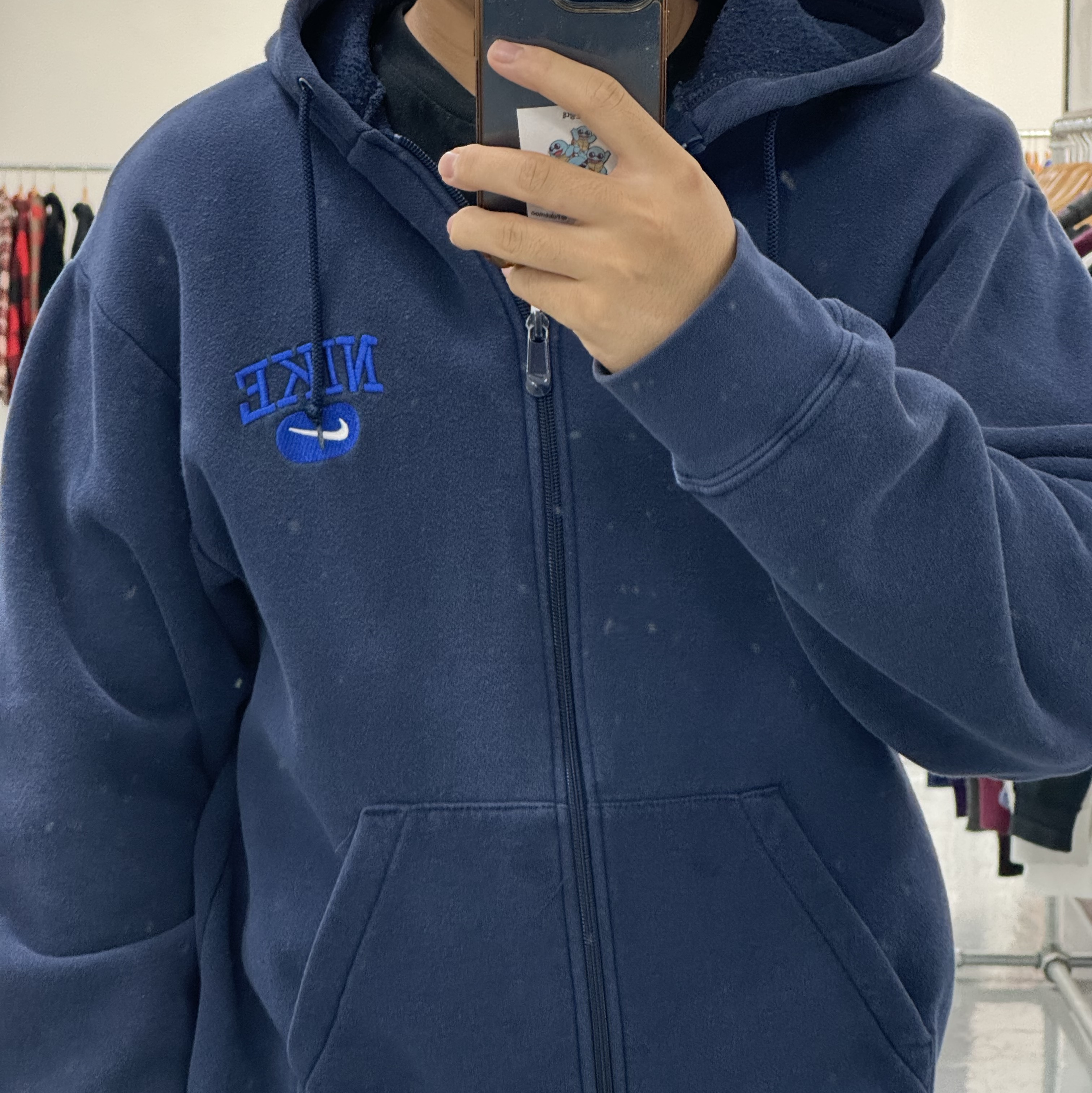 Nike x Stussy Full Zip Washed Fleece Hoodie Black (FJ9175-010) 착용 스타일