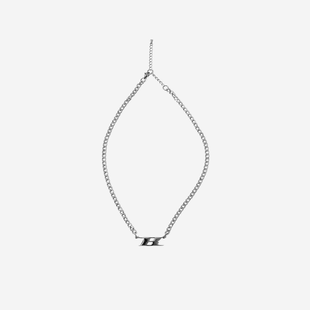 BF3UAC498SI BORN TO WIN Surgical Bold B Necklace Silver - #2