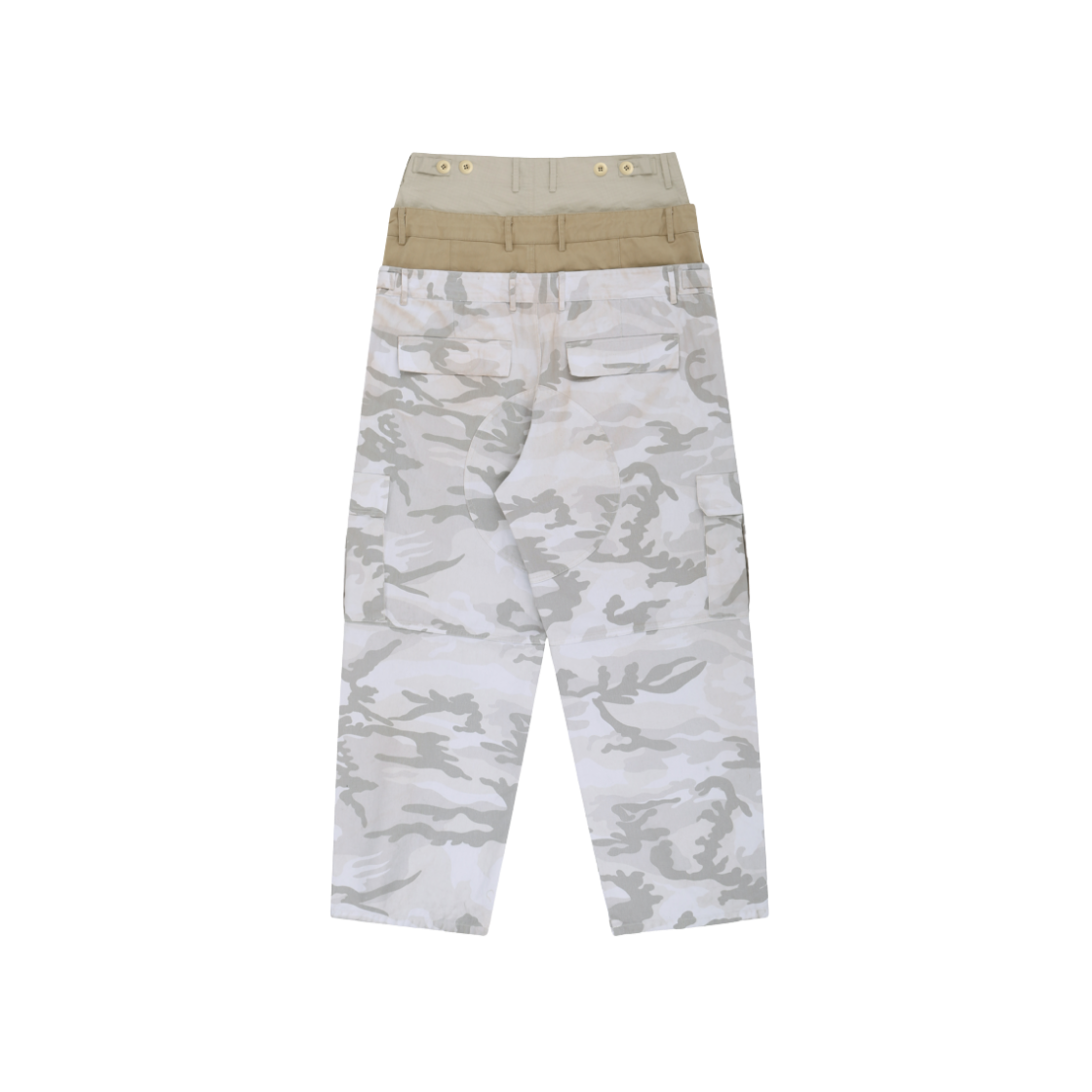 ★送料・関税込★Project G/R★3 Layerd Cargo Pants White★ PROJECT GR 3 LAYERD CARGO PANTS - WHITE CAMO