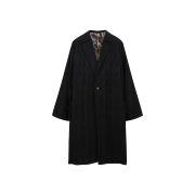 [KREAM 단독] Chiahung Su Hand Woven Lozenge Rawing Over Size Coat Black - 24FW
