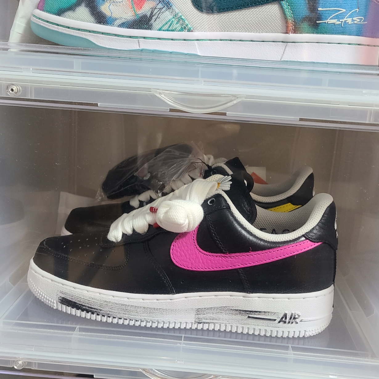 Nike x Peaceminusone Air Force 1 Low Para-Noise 3.0 Black and Multicolor 착용 스타일 - 1