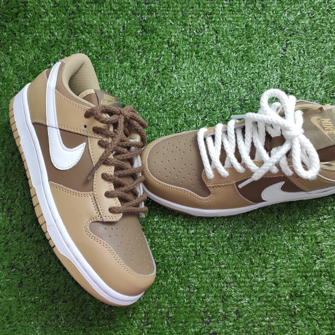 (W) Nike Dunk Low Essential Green Paisley 착용 스타일 - 3