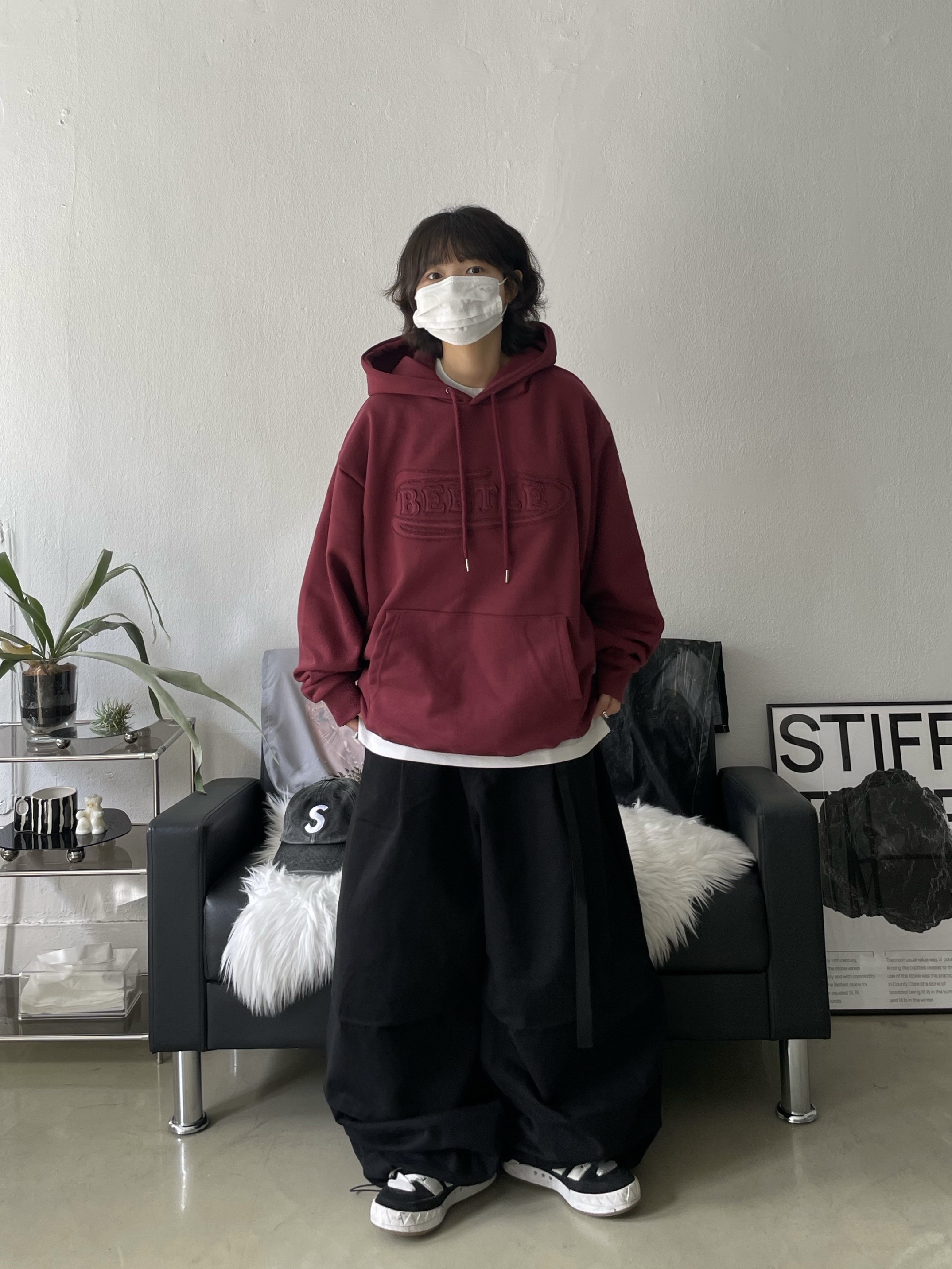 Adidas Adimatic Core Black, Supreme Pigment Canvas S Logo 6-Panel Black - 23SS 착용 스타일 - 2