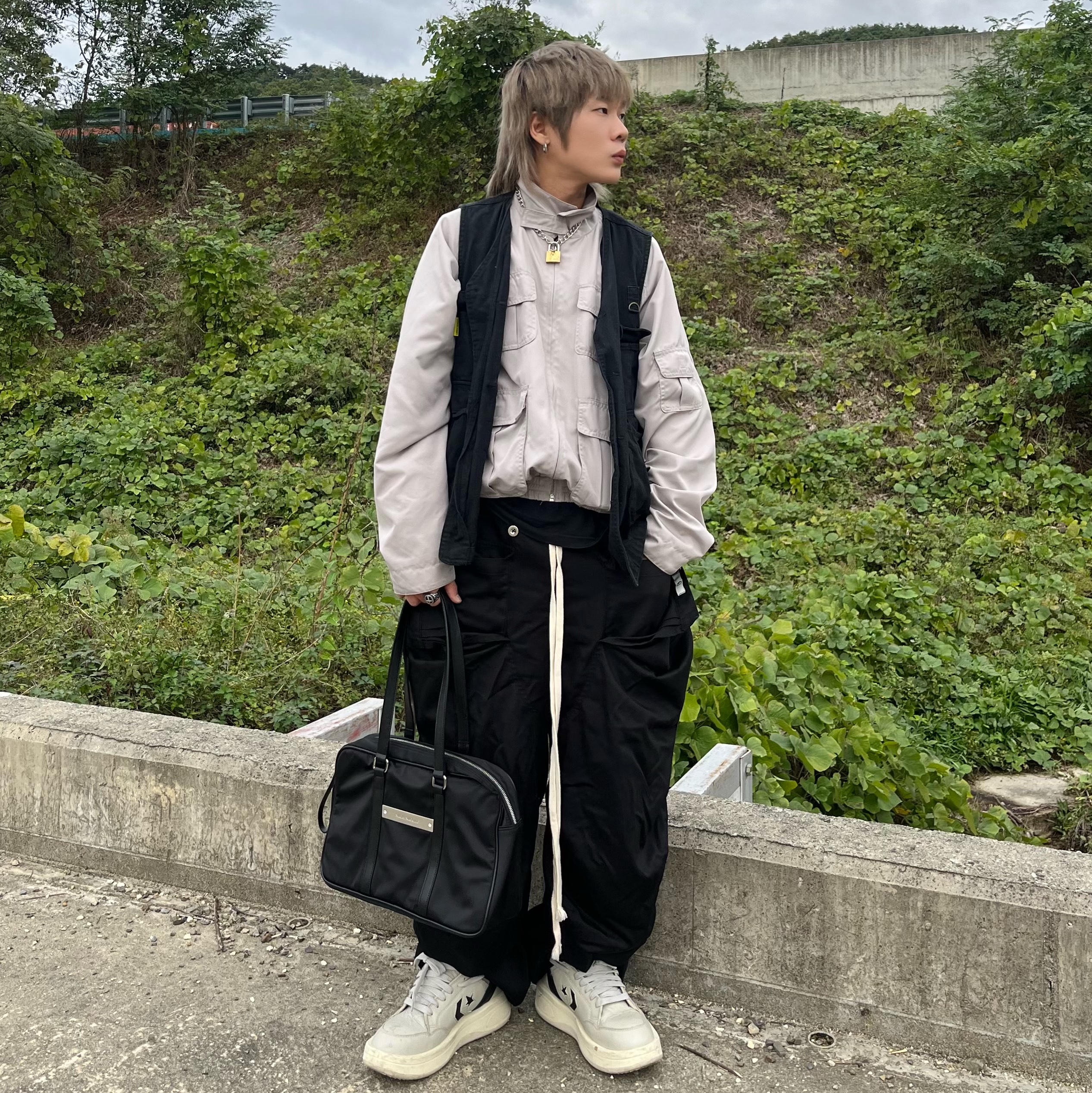 Converse x Drkshdw Turbowpn Pelican 착용 스타일 - 1