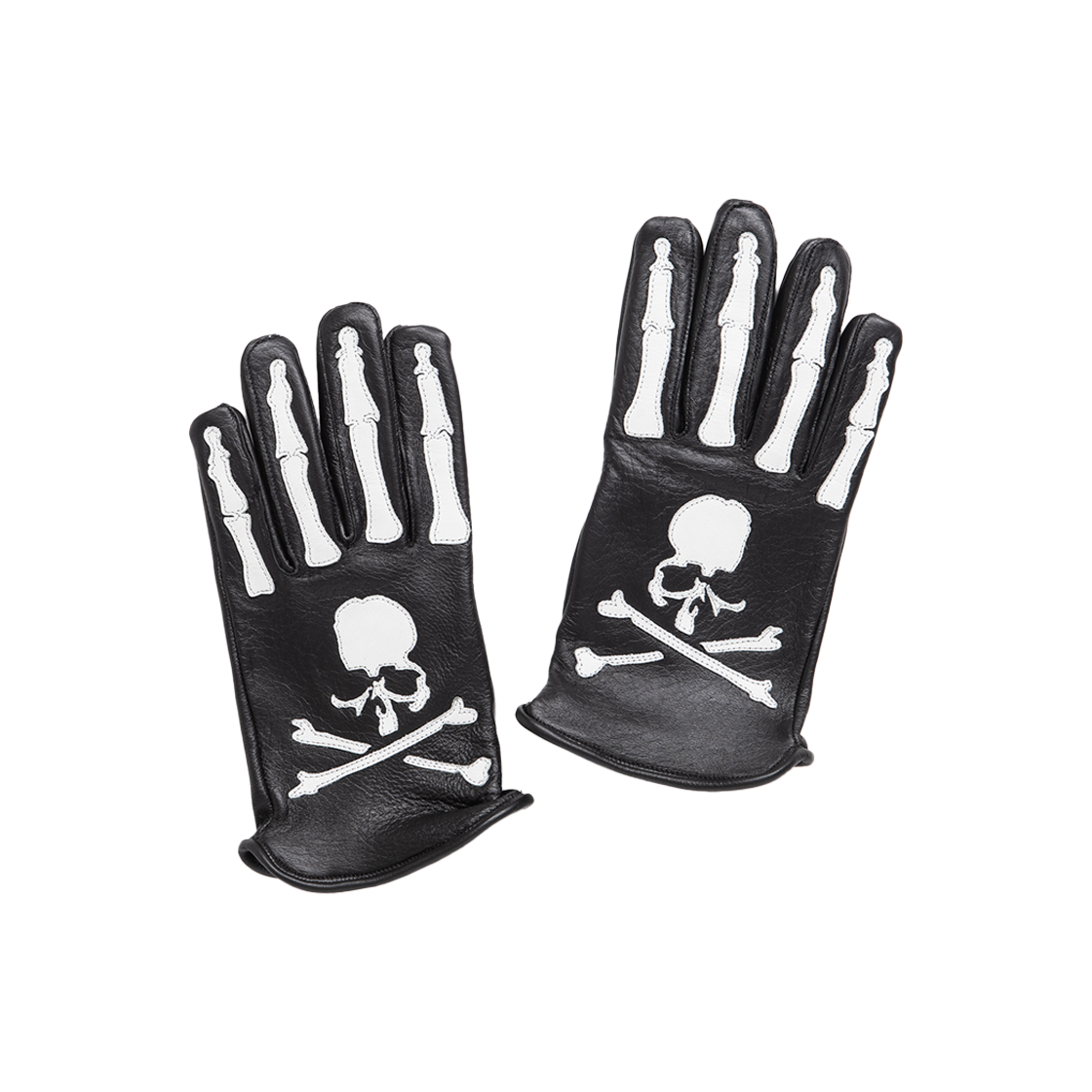 KM4DGV1MN27BK Mastermind World x Vanson Bone Gloves Custom Black - 24FW