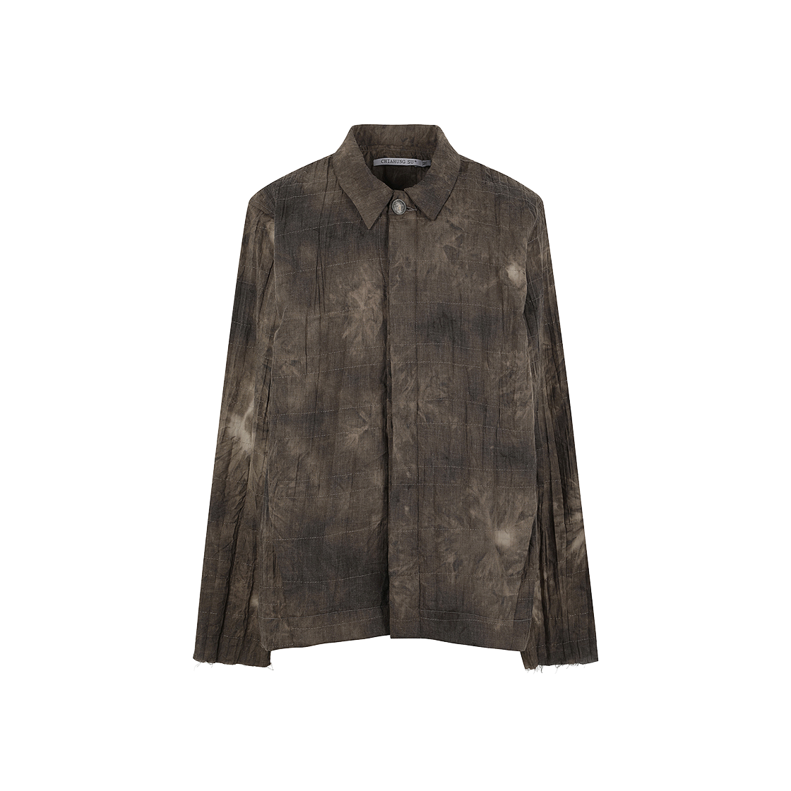 KM4DJABCS03BR [KREAM 단독] Chiahung Su Reversible Hand Dyed Vintage Lace Jacket Uneven Brown Lotus Lace - 24FW