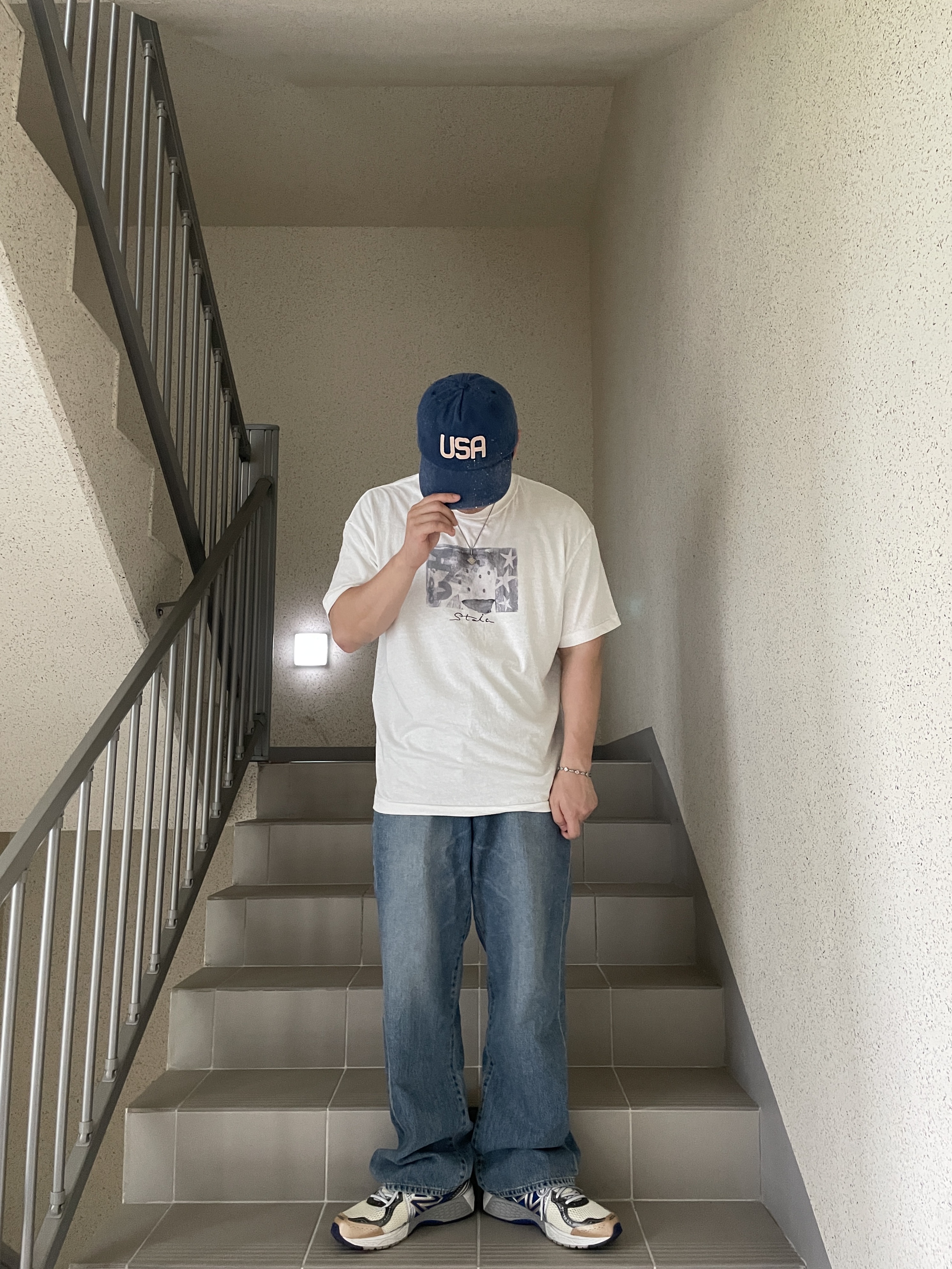 New Balance x Aime Leon Dore 860v2 Blue 착용 스타일 - 3