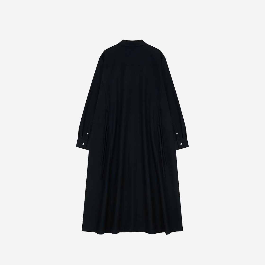 비자비 사이드 스트링 셔츠 원피스 블랙(VIS A VIS Side String Gathered Dress Black) - 2