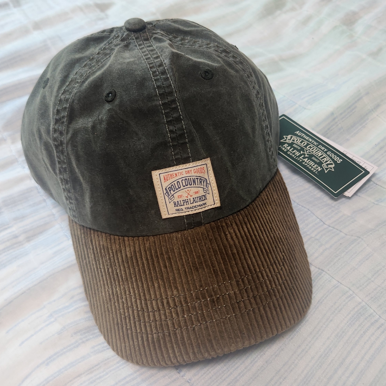 [30% 적립] Polo Ralph Lauren Polo Country Oilcloth Ball Cap Olive - 24FW 착용 스타일