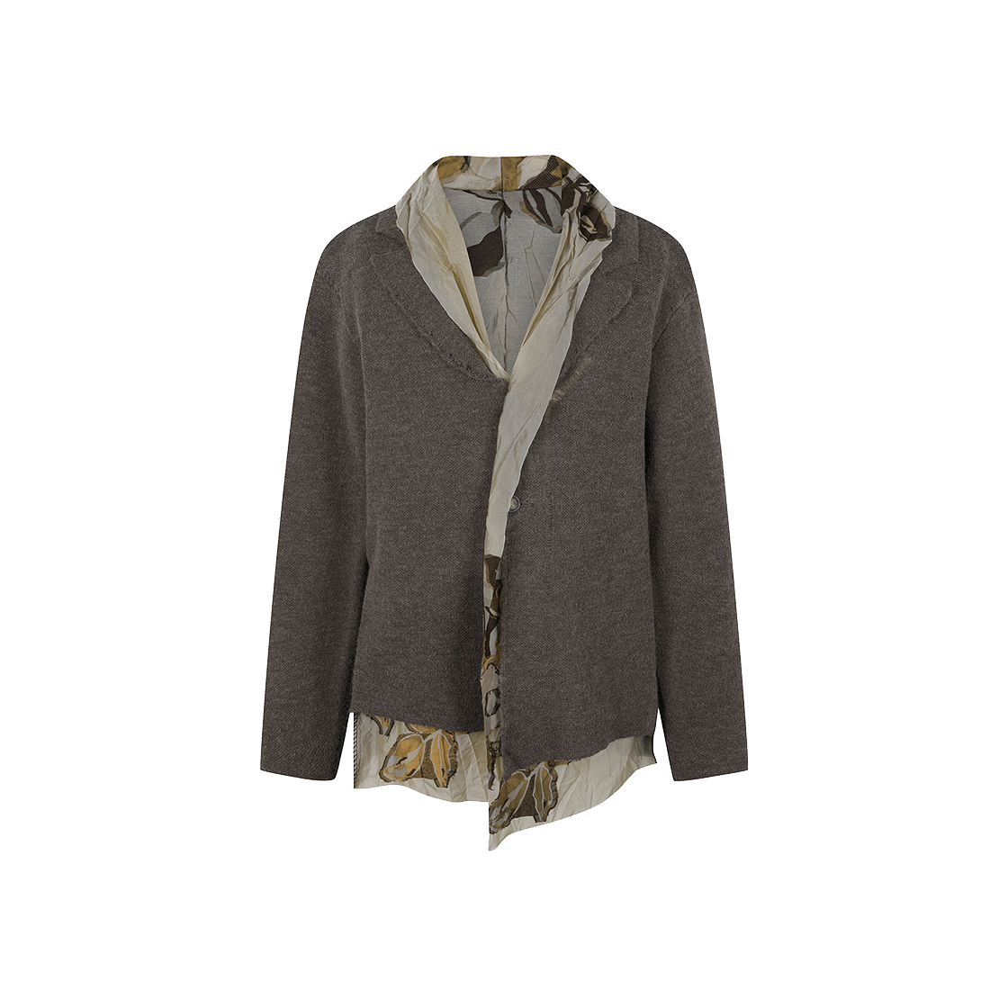 KM4DKNCCS06DG [KREAM 단독] Chiahung Su Layering Raw Edge Knitted Blazer Weathered Grey - 24FW - 대표 이미지 #1