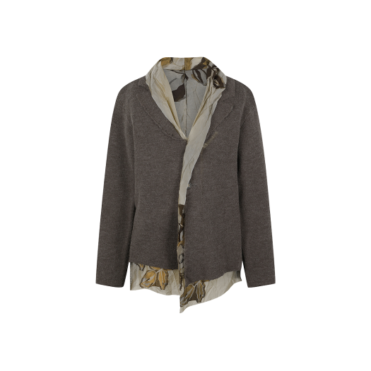 KM4DKNCCS06DG [KREAM 단독] Chiahung Su Layering Raw Edge Knitted Blazer Weathered Grey - 24FW