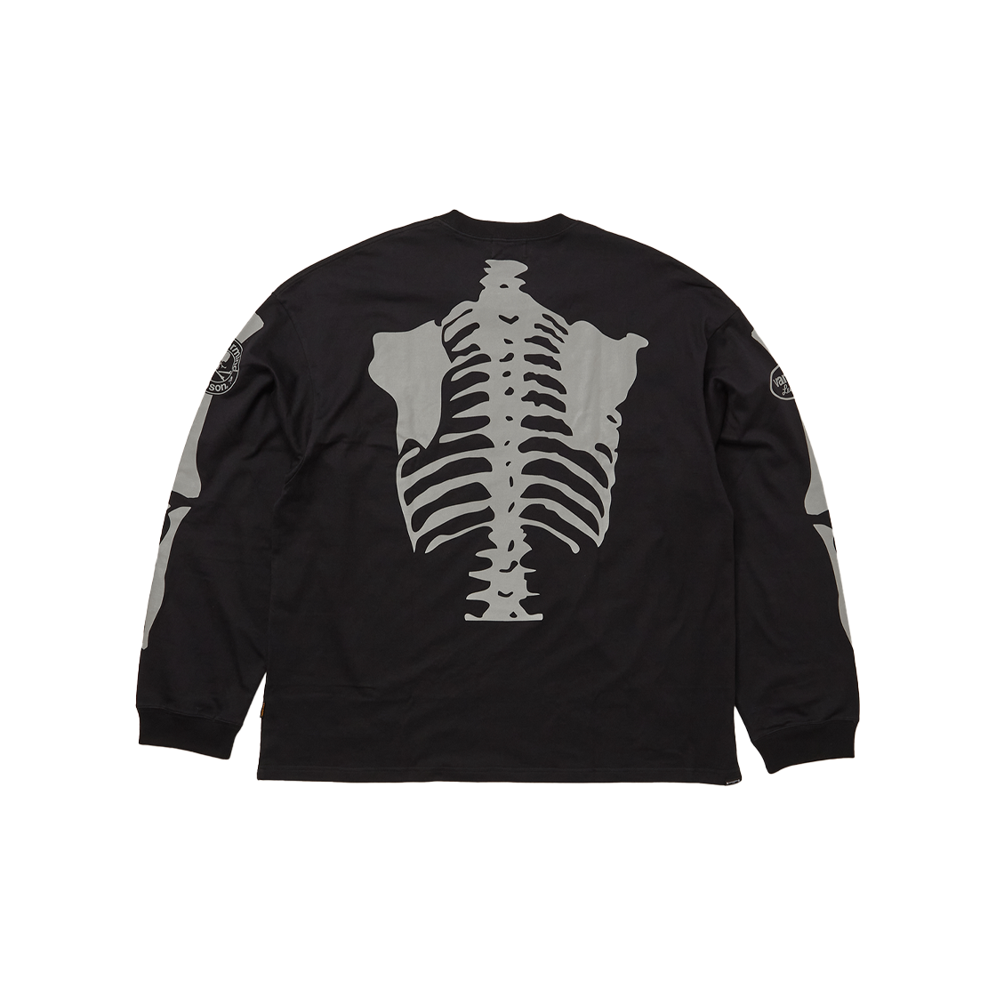 마스터마인드 월드 x 밴슨 본 LS 티 박시 핏 블랙 - 24FW(Mastermind World x Vanson Bone LS Tee Boxy Fit Black - 24FW)