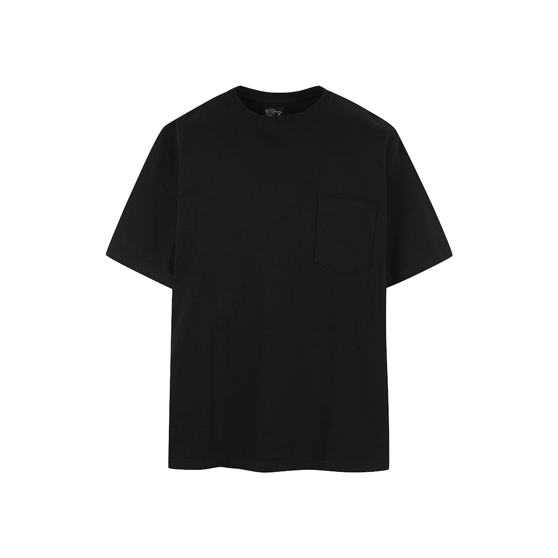 오어슬로우 티셔츠 위드 포켓 블랙 - 24FW(Orslow T-Shirt With Pocket Black - 24FW)