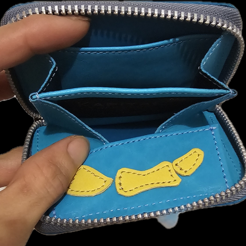 Kapital Thumbs Up Bone Hand Zip Mini Wallet Saxophone 착용 스타일 - 2