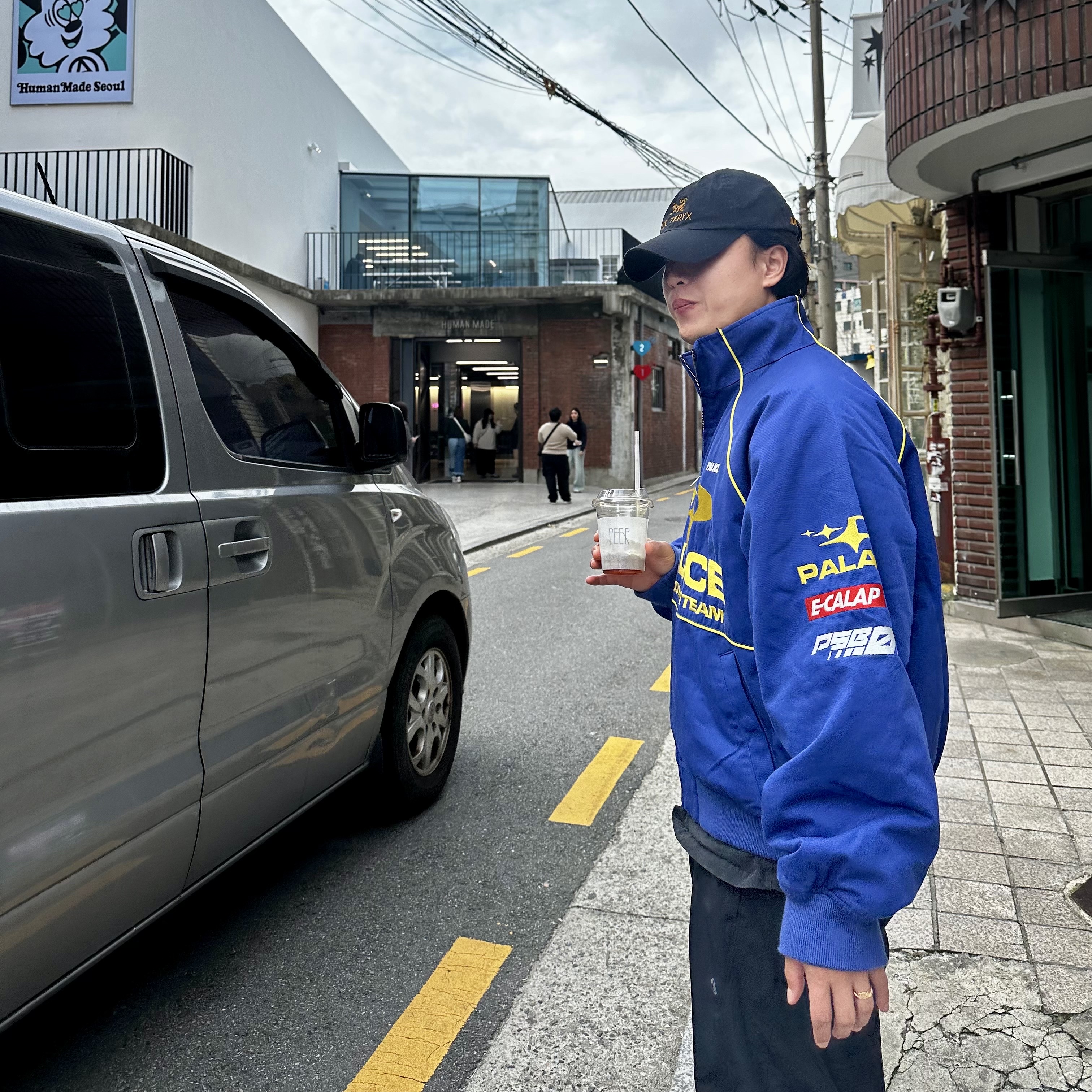 Palace Pally Rally Jacket Blue - 24FW 착용 스타일