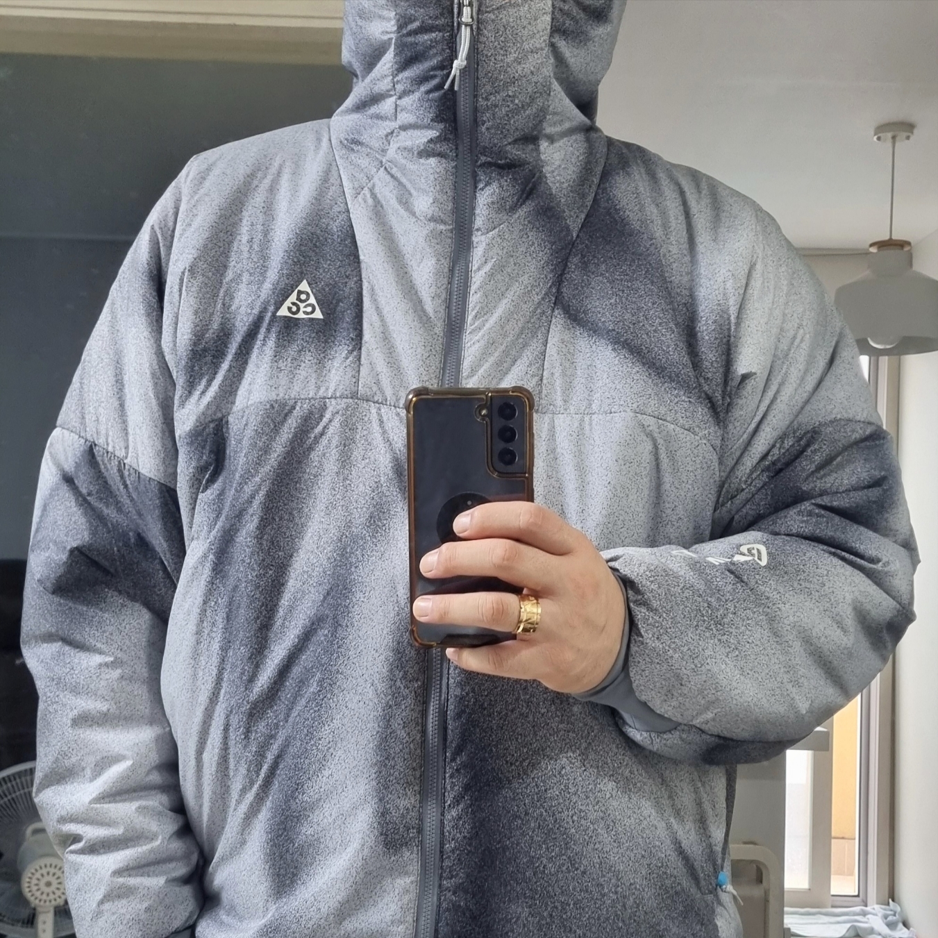Nike ACG Therma-Fit ADV Rope De Dope AOP Jacket Cool Grey - Asia 착용 스타일