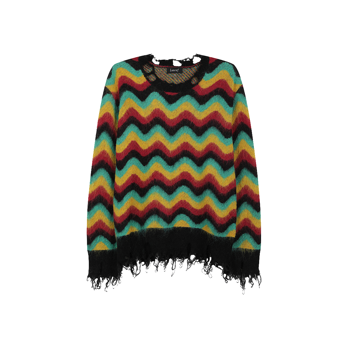람로프 웨이브 모헤어 니트 라스타 - 24FW(Lamrof Wave Mohair Knit Rasta - 24FW)