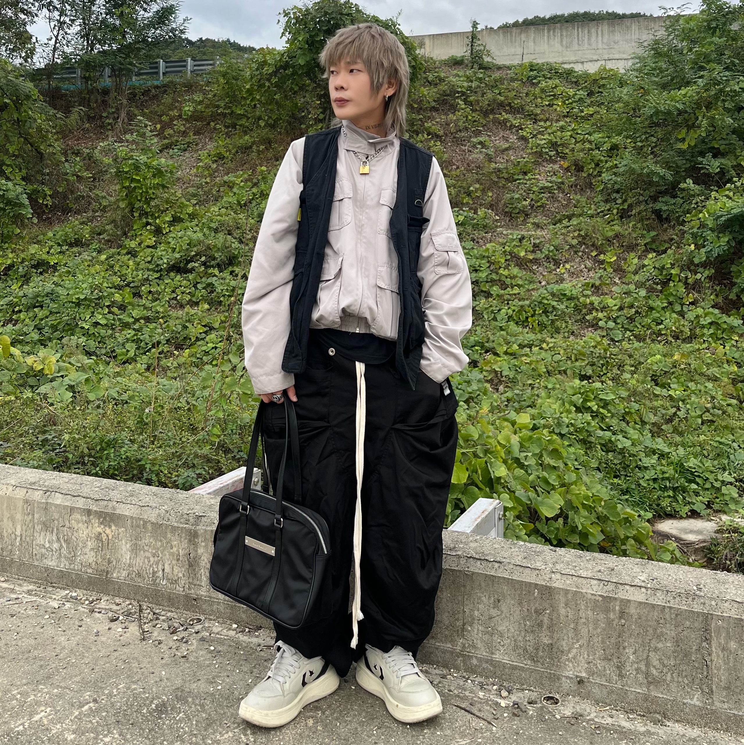 Converse x Drkshdw Turbowpn Pelican 착용 스타일 - 2