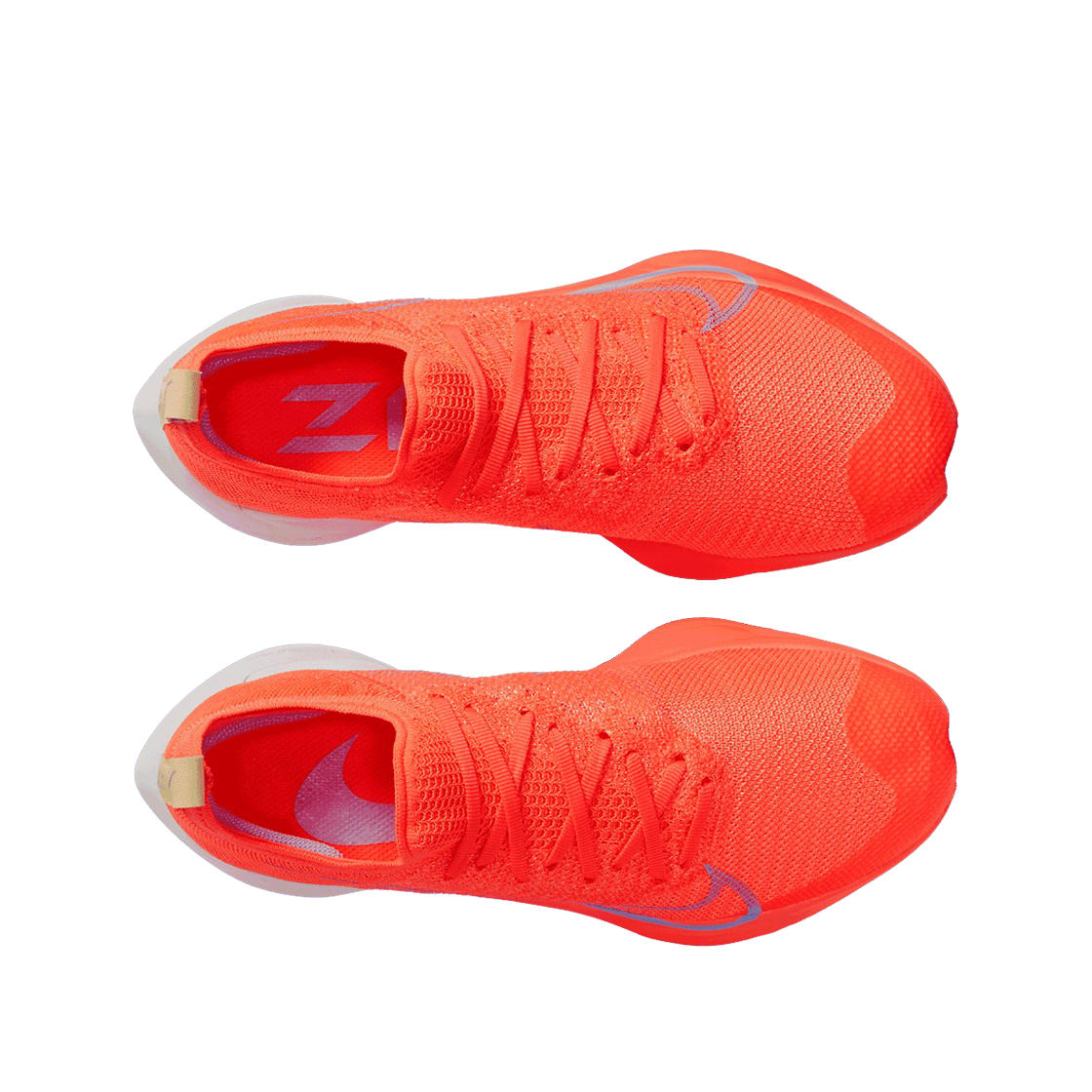 (W) 나이키 에어 줌 템포 넥스트% 플라이니트 브라이트 망고 화이트((W) Nike Air Zoom Tempo Next% Flyknit Bright Mango White) - 2