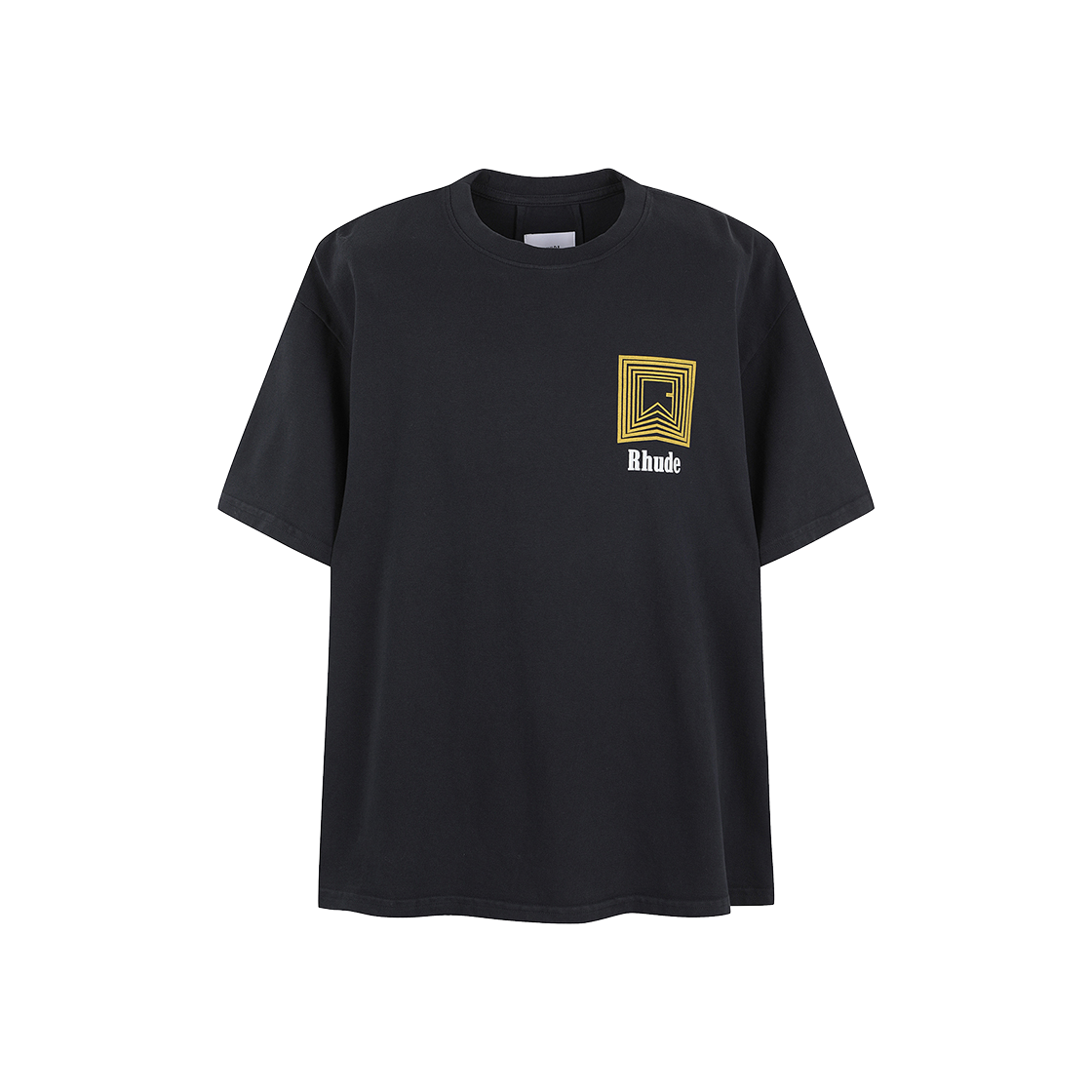 루드 쉐브론 로고 리핏 티 빈티지 블랙 - 24FW(Rhude Chevron Logo Repeat Tee Vintage Black - 24FW)