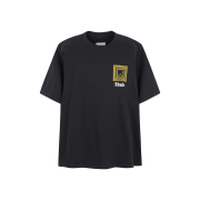 Rhude Chevron Logo Repeat Tee Vintage Black - 24FW