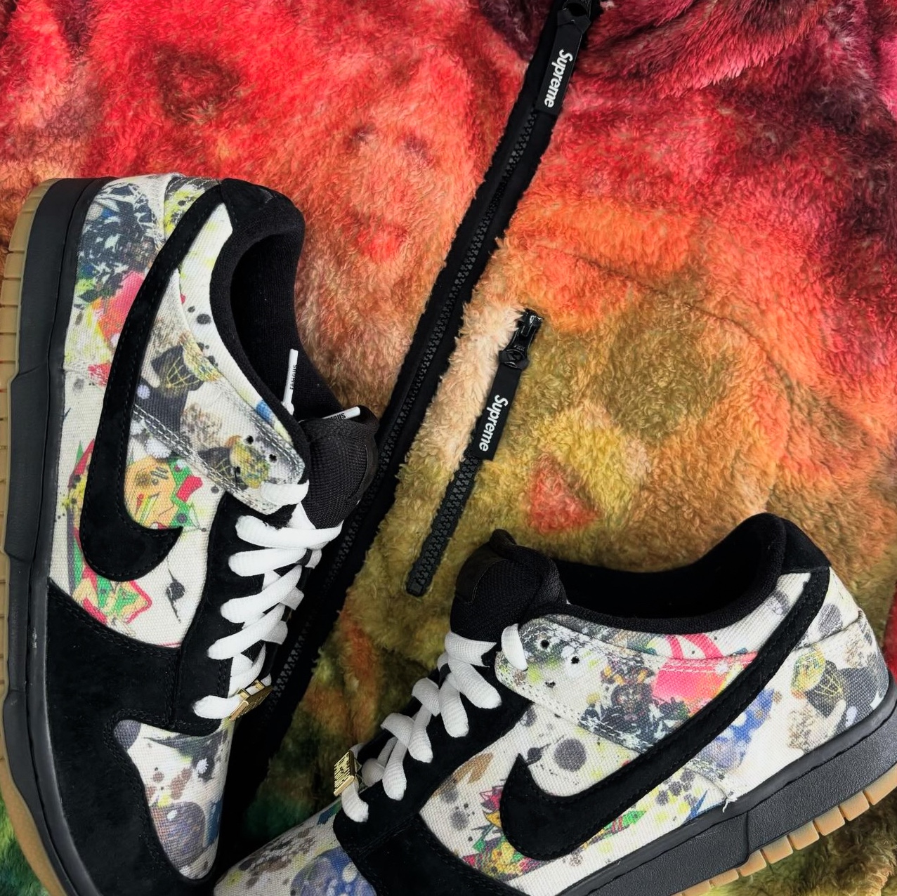 Supreme Muppets Fleece Jacket Multicolor - 24SS 착용 스타일 - 2