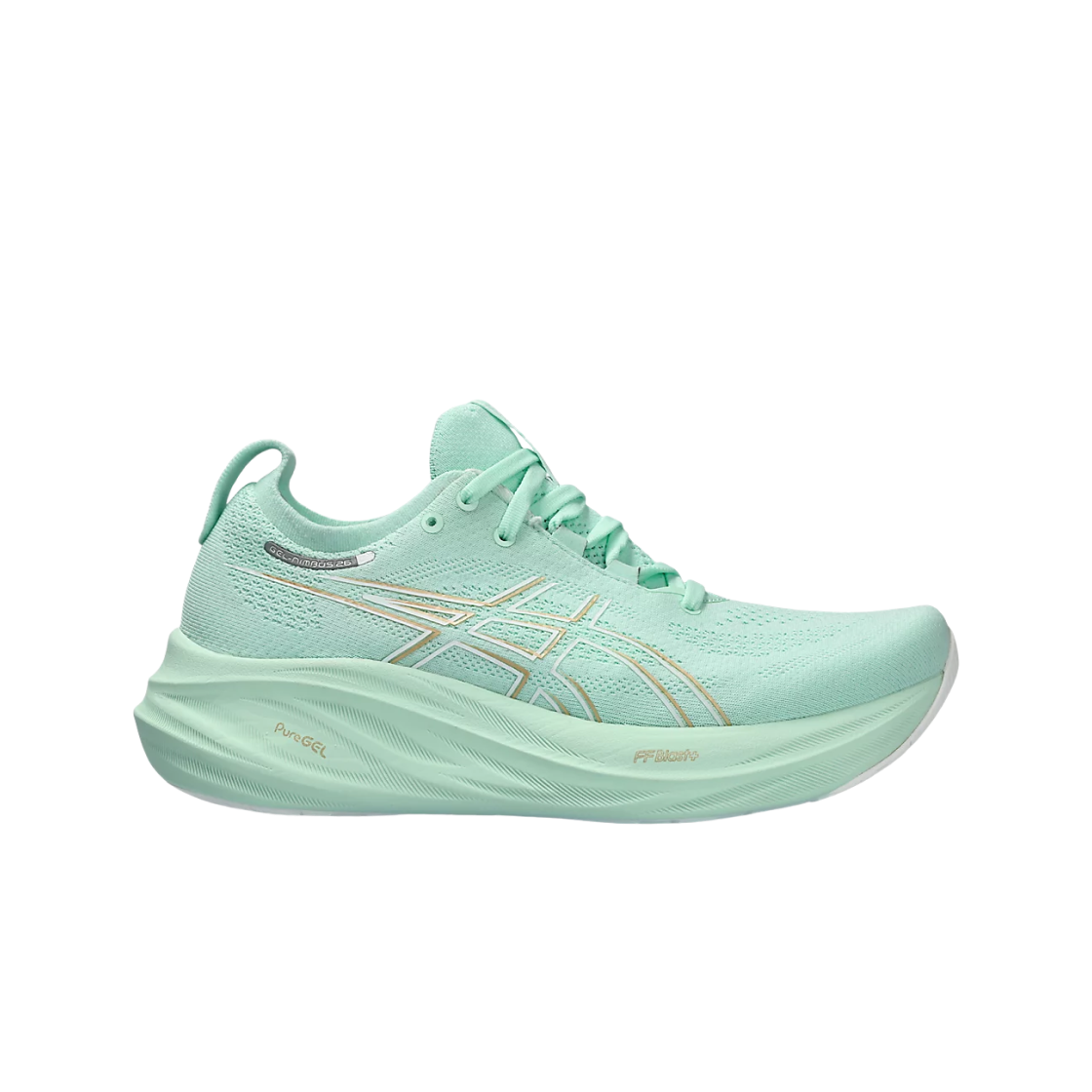 (W) 아식스 젤 님버스 26 민트 틴트 페일 민트 - D 와이드((W) Asics Gel-Nimbus 26 Mint Tint Pale Mint - D Wide) - 1