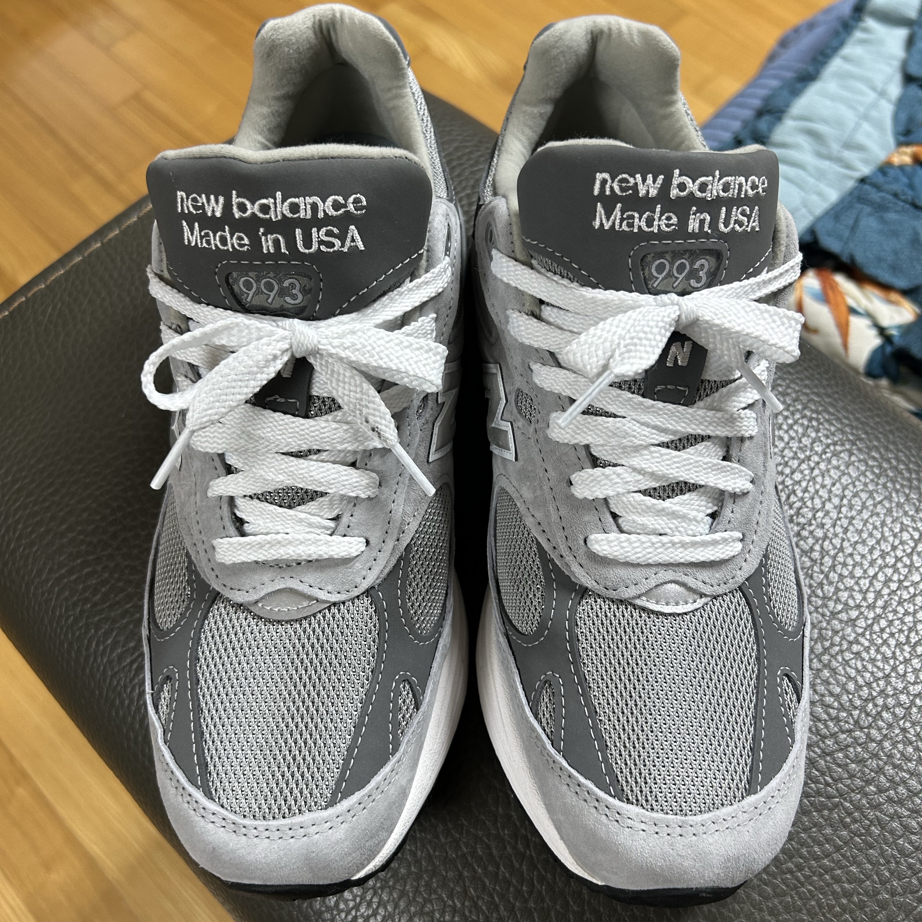 New Balance 993 Made in USA Grey - D Standard 착용 스타일 - 3