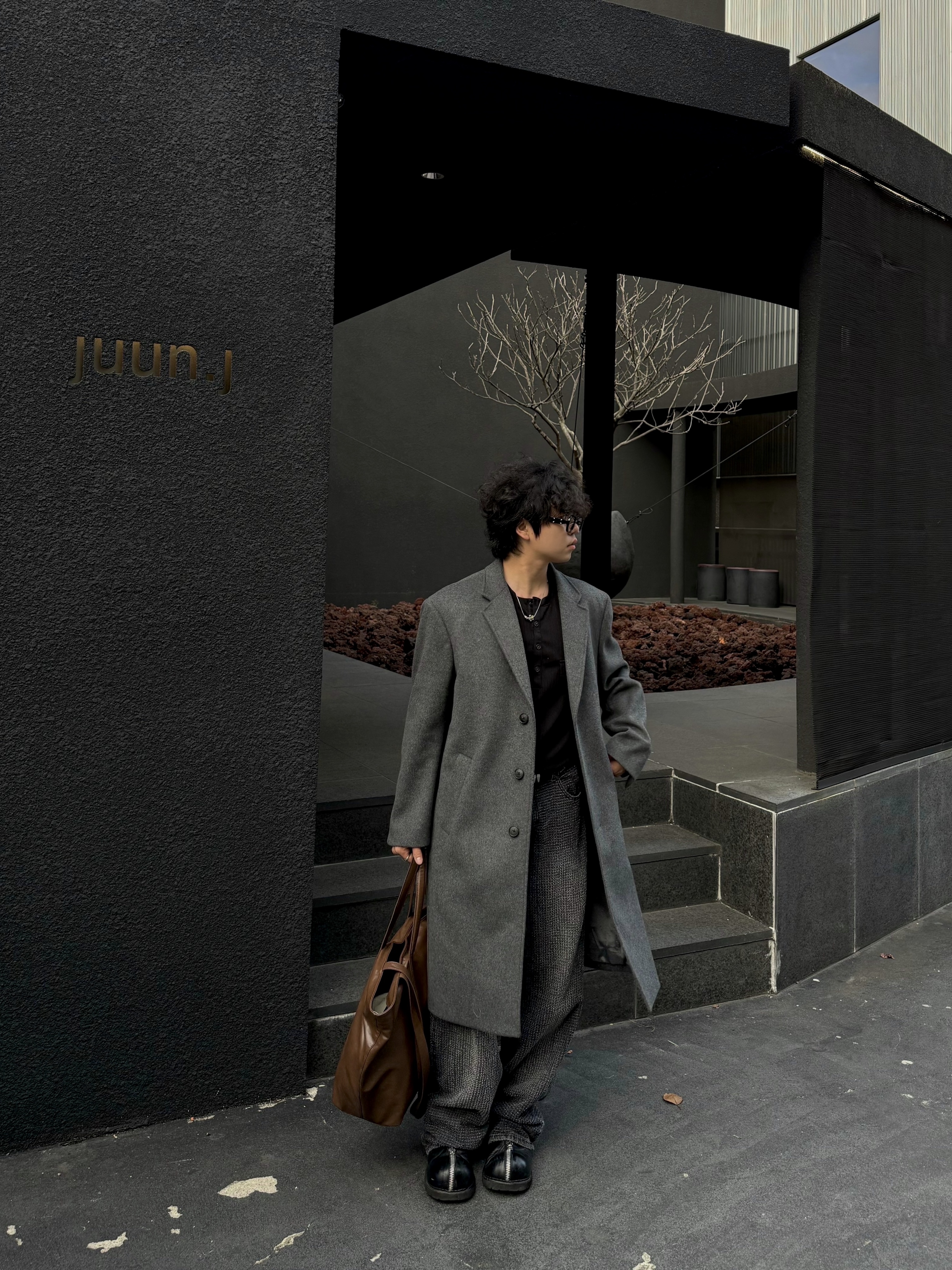 Gentle Monster x Maison Margiela MM114 Black Clear, Hono Report Twin Flowers Necklace 착용 스타일 - 1