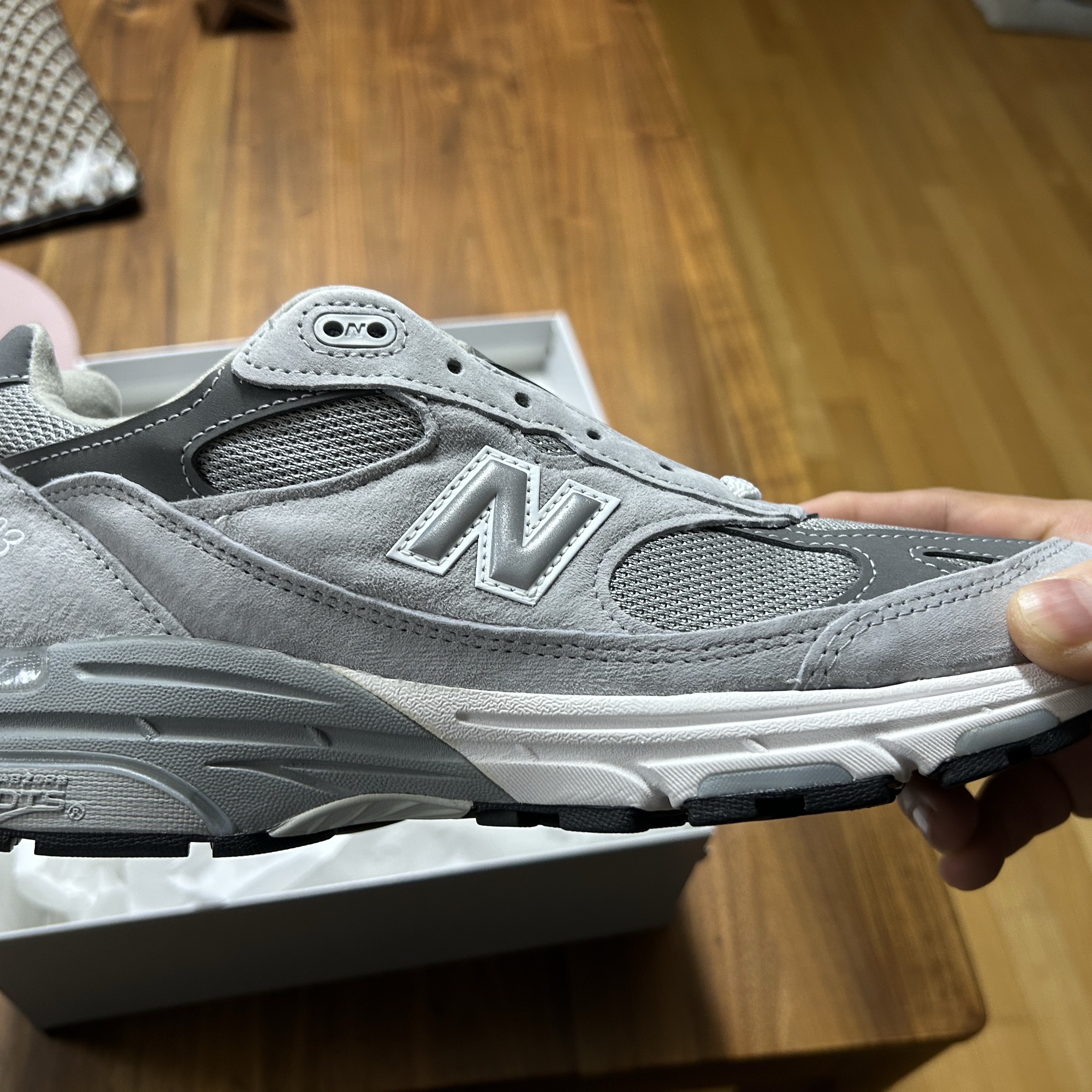 New Balance 993 Made in USA Grey - D Standard 착용 스타일 - 2