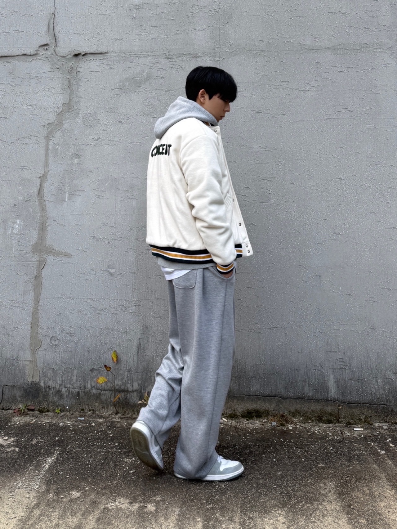 (W) Jordan 1 Low White Wolf Grey 착용 스타일 - 3