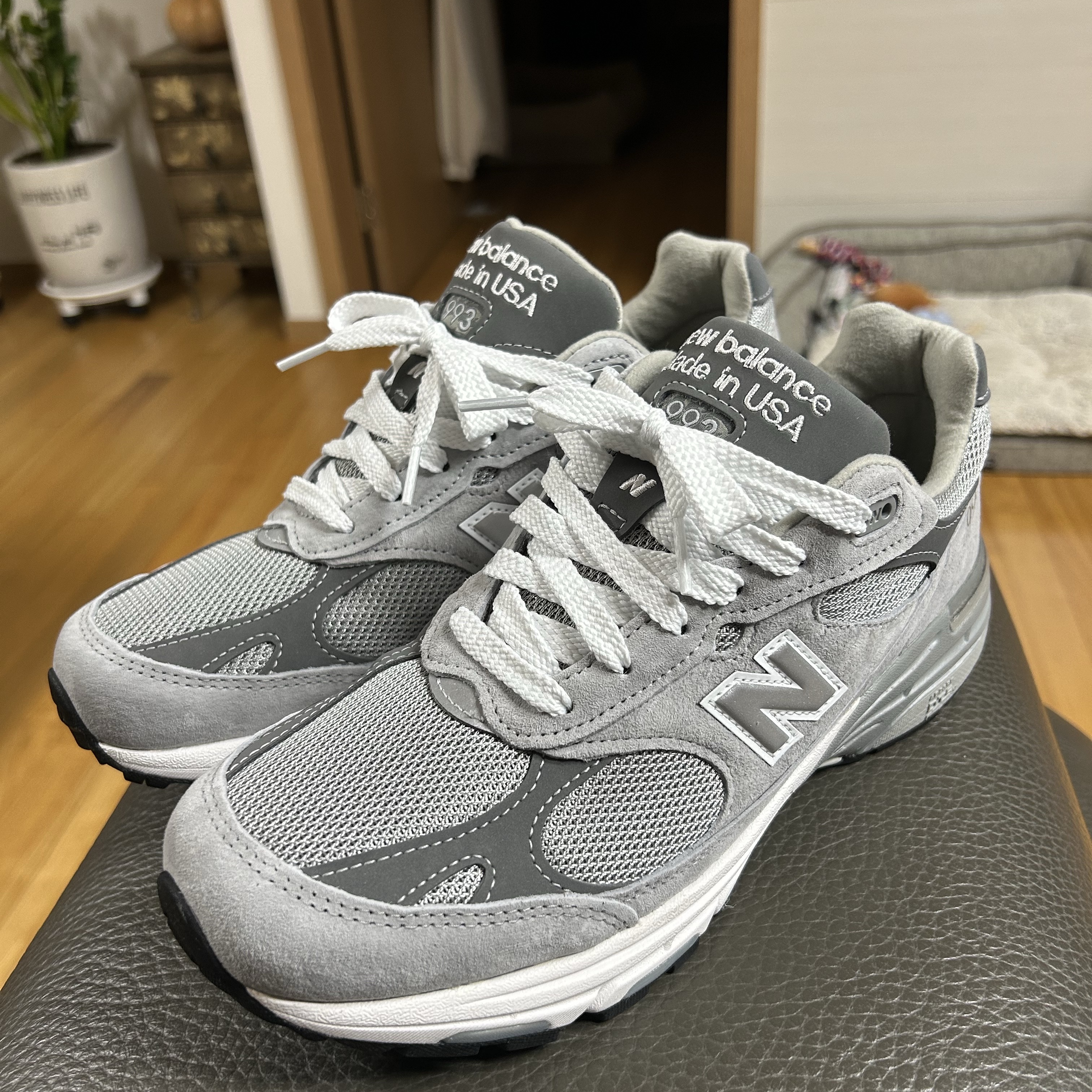 New Balance 993 Made in USA Grey - D Standard 착용 스타일 - 4
