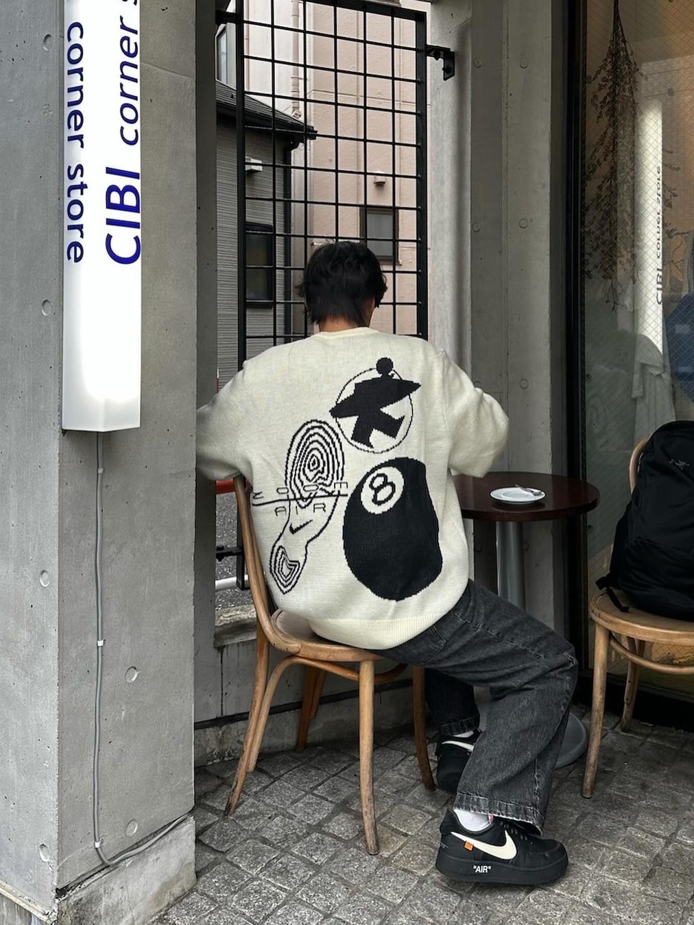 Nike x Stussy NRG LS Knit Sweater Fossil (DR2893-238) 착용 스타일 - 2