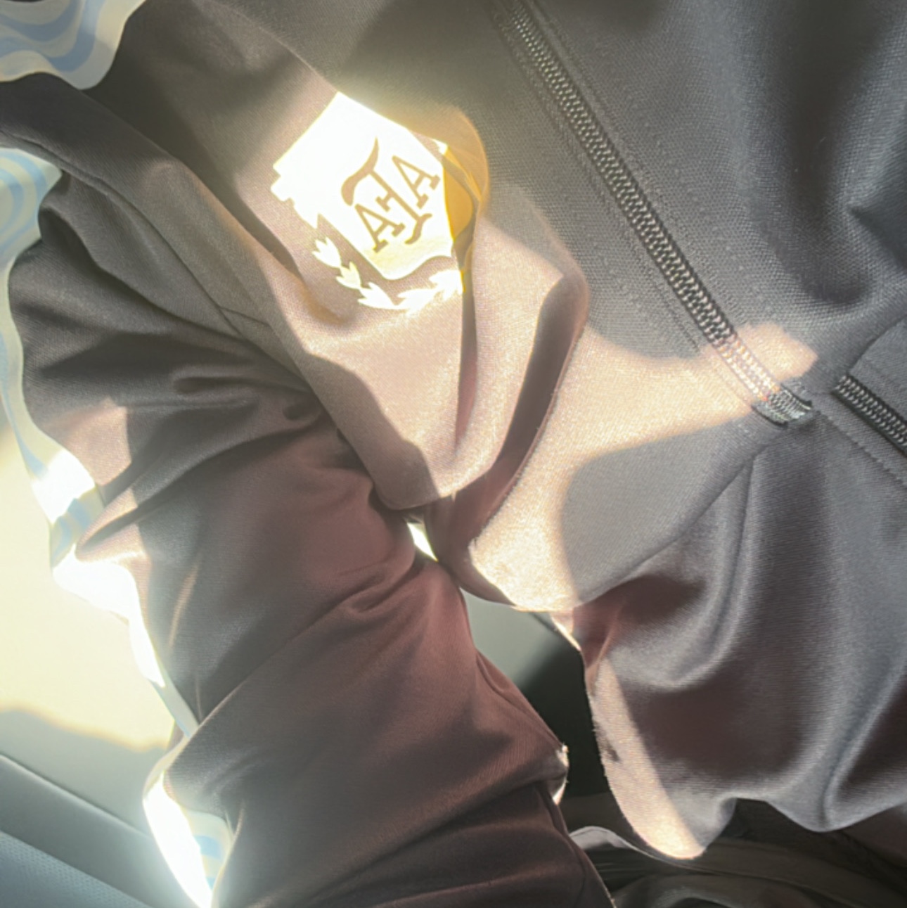 Adidas Argentina Beckenbauer Track Top Utility Black - KR Sizing 착용 스타일