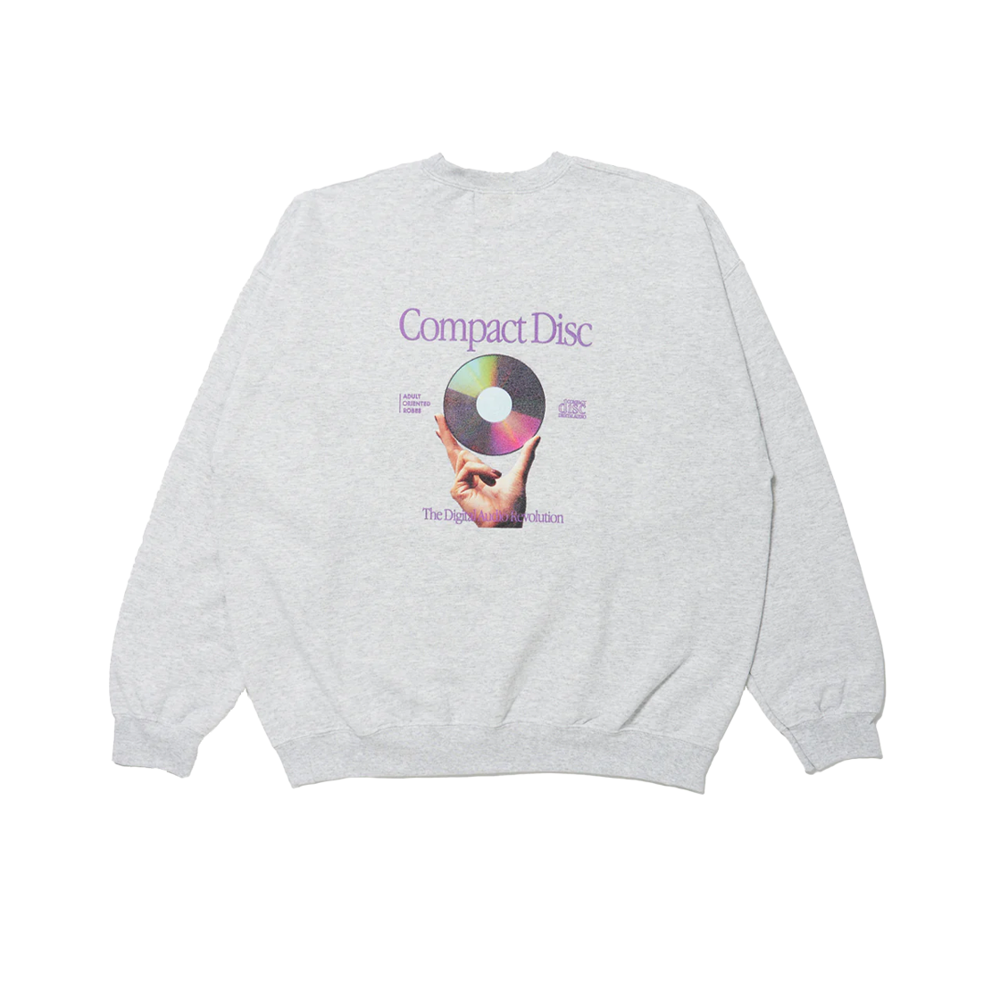 에이오알 컴팩트 디스크 프린트 스웻 티셔츠 헤더 그레이 - 24FW(AOR Compact Disc Print Sweat T-Shirt Heather Grey - 24FW)