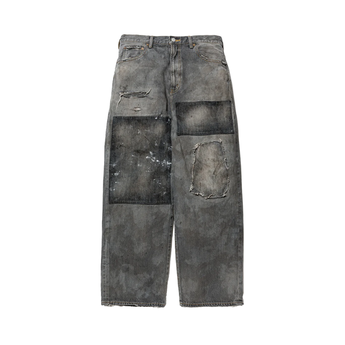 KM4DPADFF01BK Flagstuff Boro Denim Pants Black - 24FW