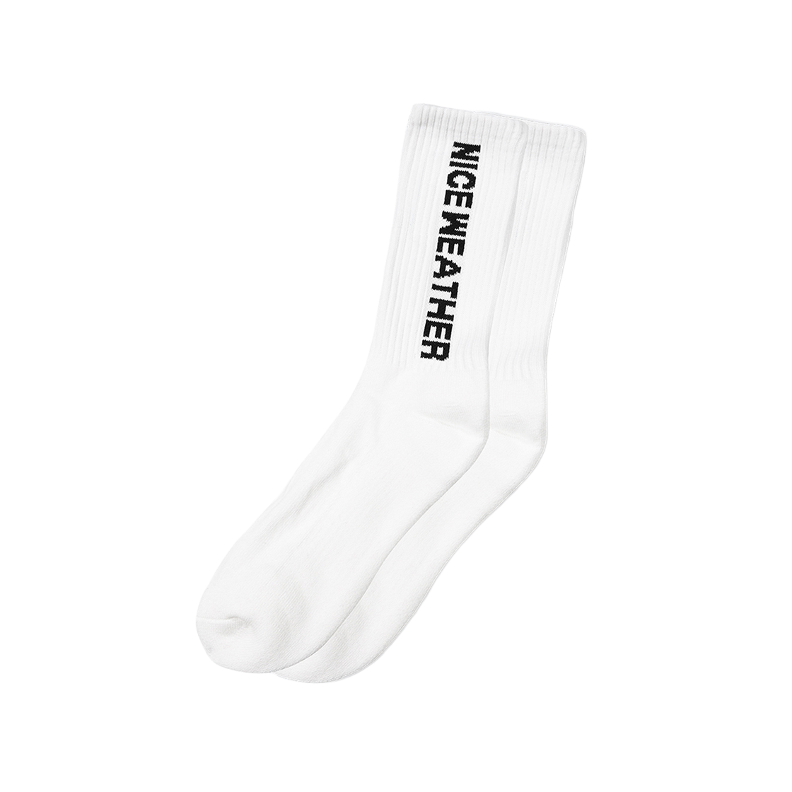 나이스웨더 어패럴 로고 크루 삭스 1P 화이트(Nice Weather Apparel Logo Crew Socks 1P White) - 2