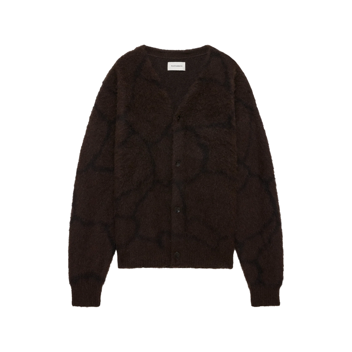 KM4DKNCMW22BR Markaware Pave Pattern Cardigan Natural Brown - 24FW
